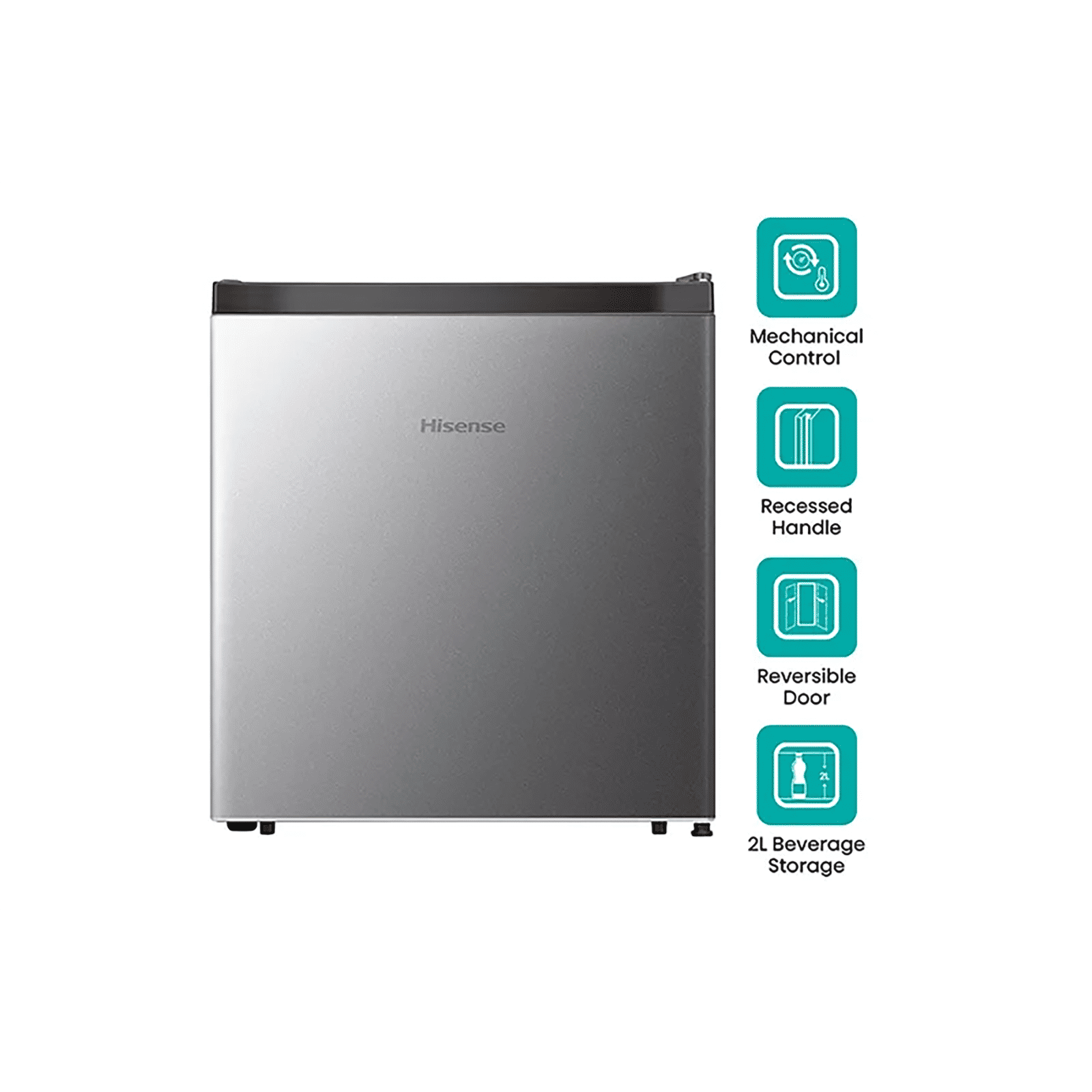 Hisense 46 Liters 4 Star Direct Cool Single Door Refrigerator with Reversible Door (RR46D4SSN, Silver) Hisense 46 Liters 4 Star Direct Cool Single Door Refrigerator with Reversible Door (RR46D4SSN, Silver)_9