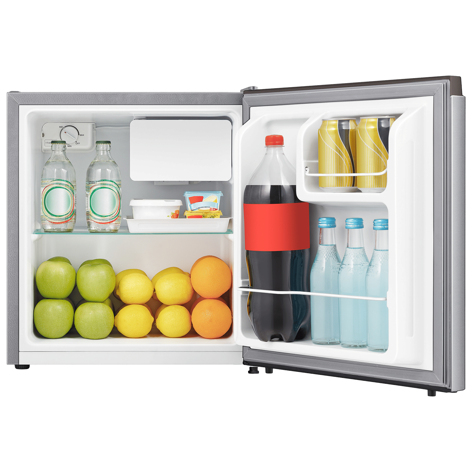 Hisense 46 Liters 4 Star Direct Cool Single Door Refrigerator with Reversible Door (RR46D4SSN, Silver) Hisense 46 Liters 4 Star Direct Cool Single Door Refrigerator with Reversible Door (RR46D4SSN, Silver)_5