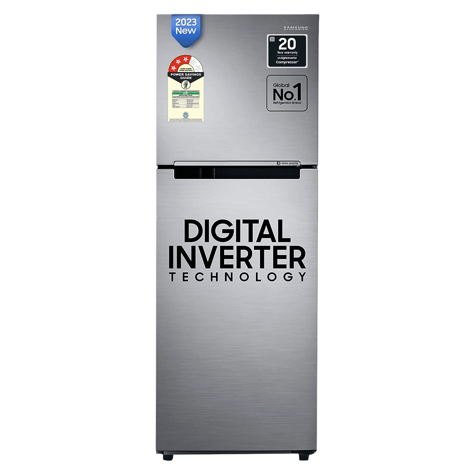 SAMSUNG 236 Litres 3 Star Frost Free Double Door Refrigerator with Stabilizer Free Operation (RT28C3053S8/HL, Elegant Inox) SAMSUNG 236 Litres 3 Star Frost Free Double Door Refrigerator with Stabilizer Free Operation (RT28C3053S8/HL, Elegant Inox)_1