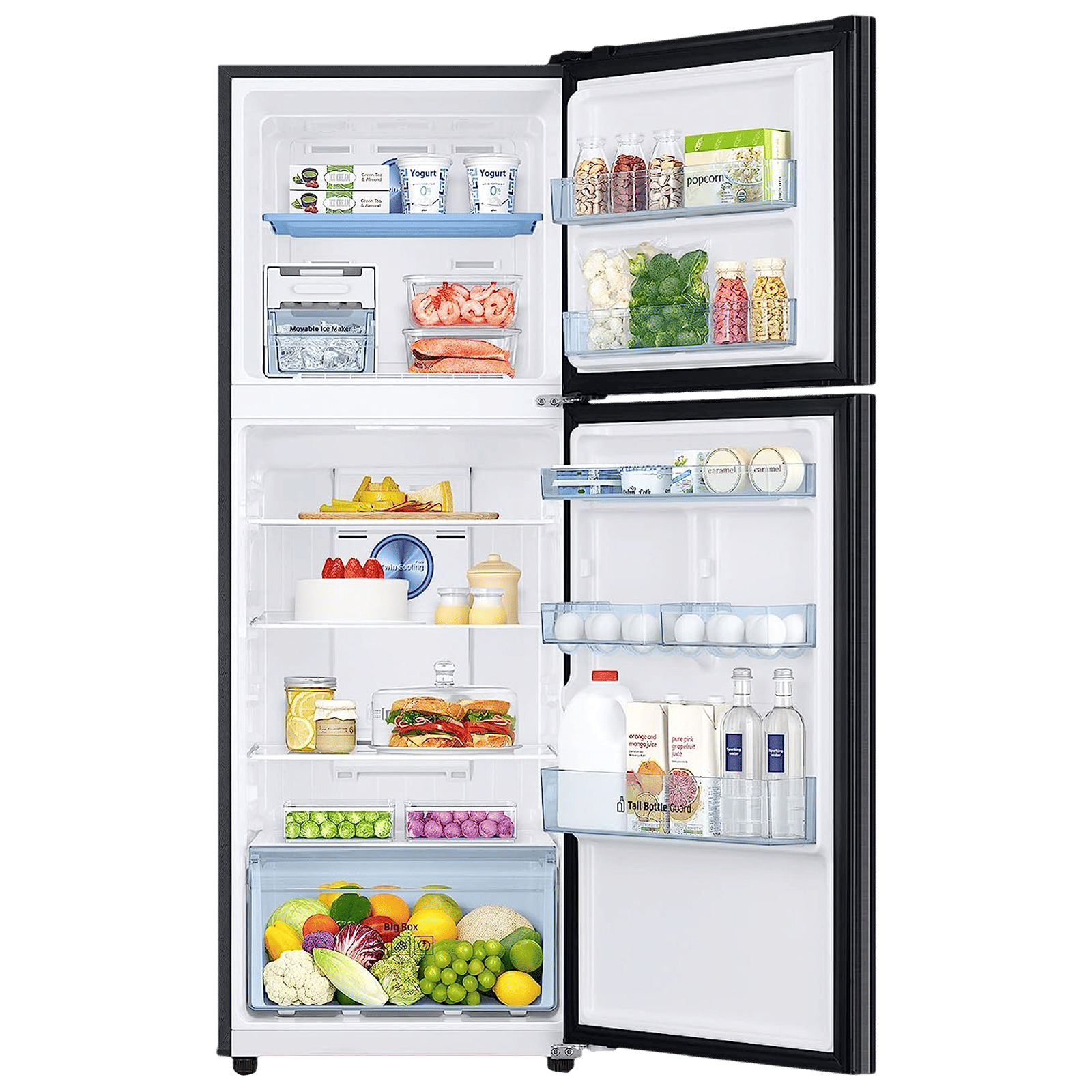 SAMSUNG 301 Litres 3 Star Frost Free Double Door Convertible Refrigerator with Stabilizer Free Operation (RT34C4523B1/HL, Black Matt) SAMSUNG 301 Litres 3 Star Frost Free Double Door Convertible Refrigerator with Stabilizer Free Operation (RT34C4523B1/HL, Black Matt)_4