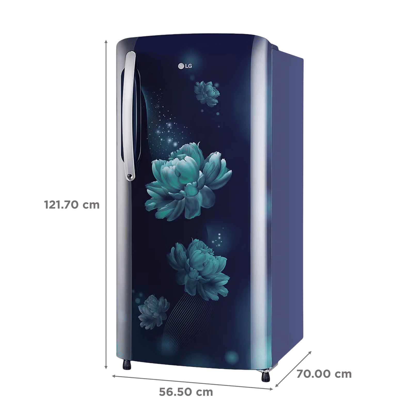 LG 201 Litres 3 Star Direct Cool Single Door Refrigerator with Stabilizer Free Operation (GLB211HBCDABCZEBN, Blue Charm)_3