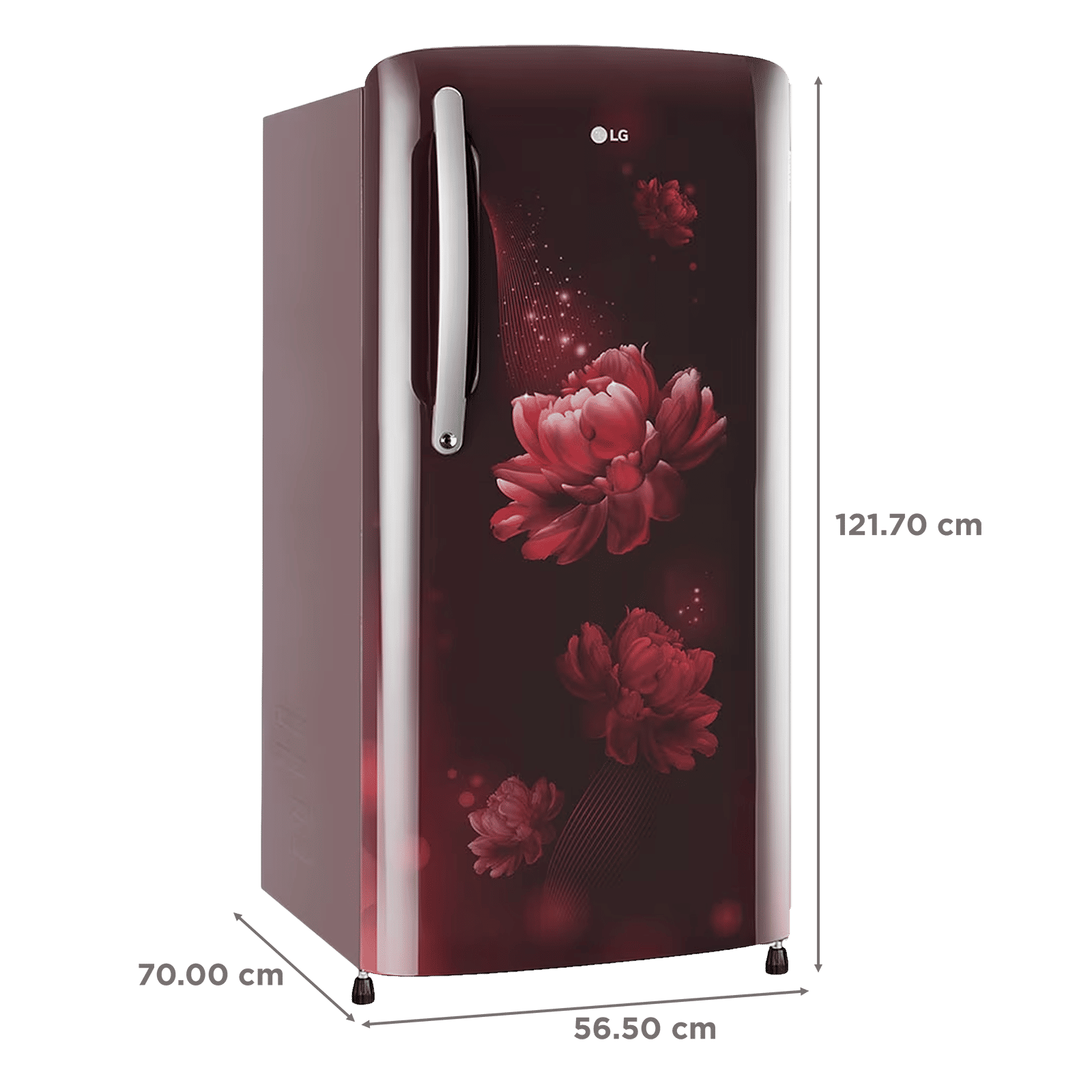 LG 201 Litres 3 Star Direct Cool Single Door Refrigerator with Anti-Bacterial Gasket (GLB211HSCDASCZEBN, Scarlet Charm) LG 201 Litres 3 Star Direct Cool Single Door Refrigerator with Anti-Bacterial Gasket (GLB211HSCDASCZEBN, Scarlet Charm)_3