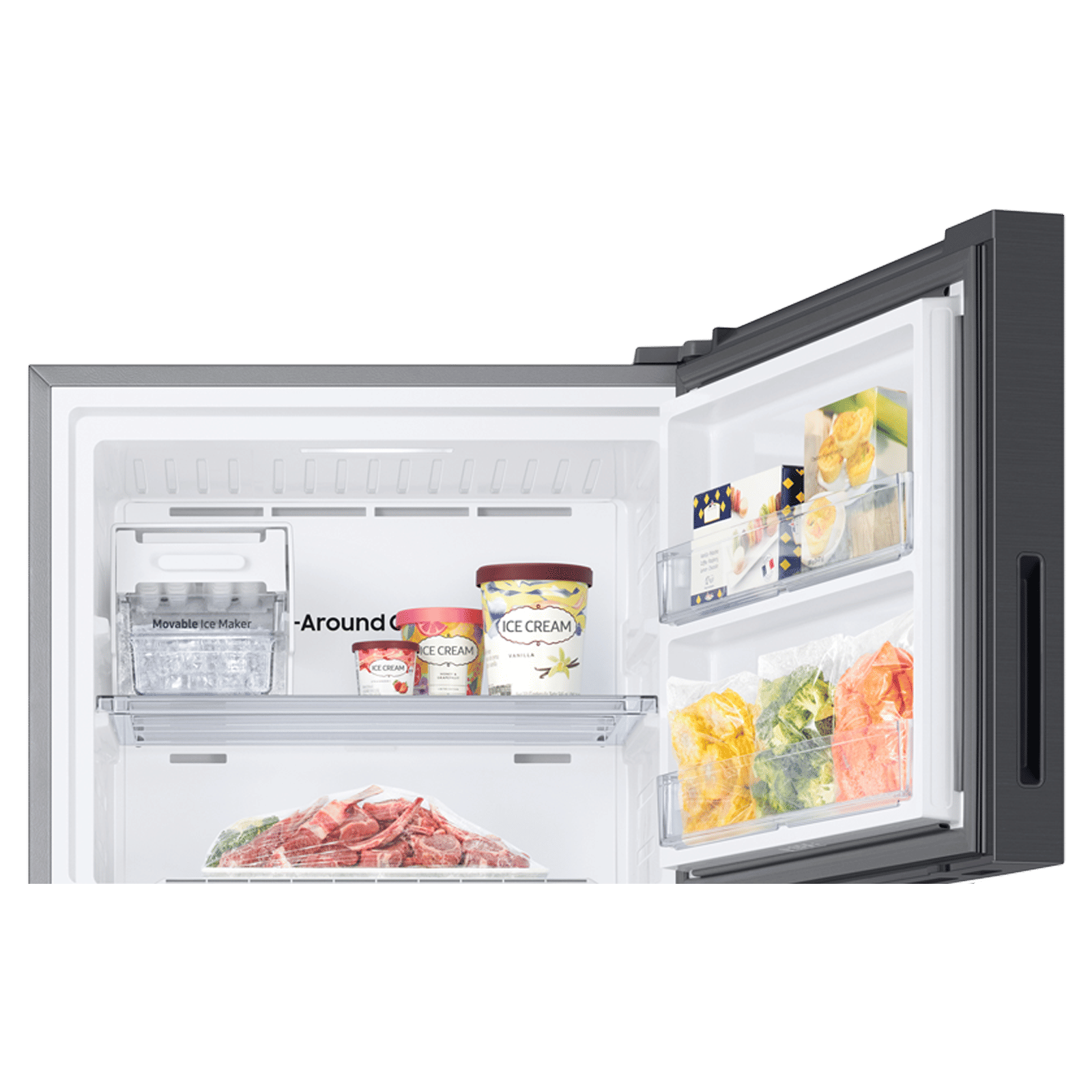 SAMSUNG 465 Litres 1 Star Frost Free Double Door Refrigerator with Mono Cooling Technology (RT51CG662AB1TL, Black Matt) SAMSUNG 465 Litres 1 Star Frost Free Double Door Refrigerator with Mono Cooling Technology (RT51CG662AB1TL, Black Matt)_8