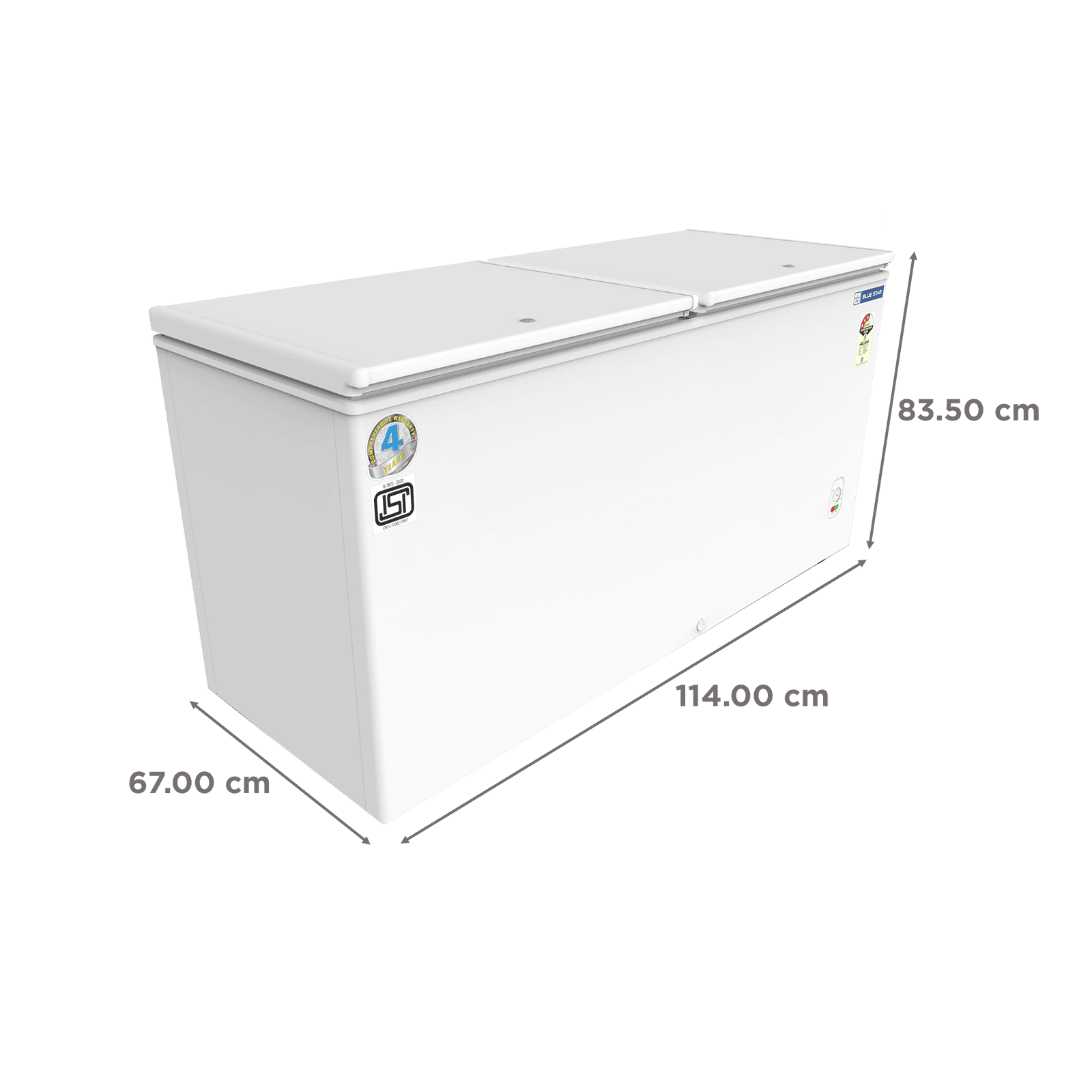 Blue Star 293 Litres 3 Star Double Door Deep Freezer (Stabilizer Free Operation, CF3125DPW, White)_2