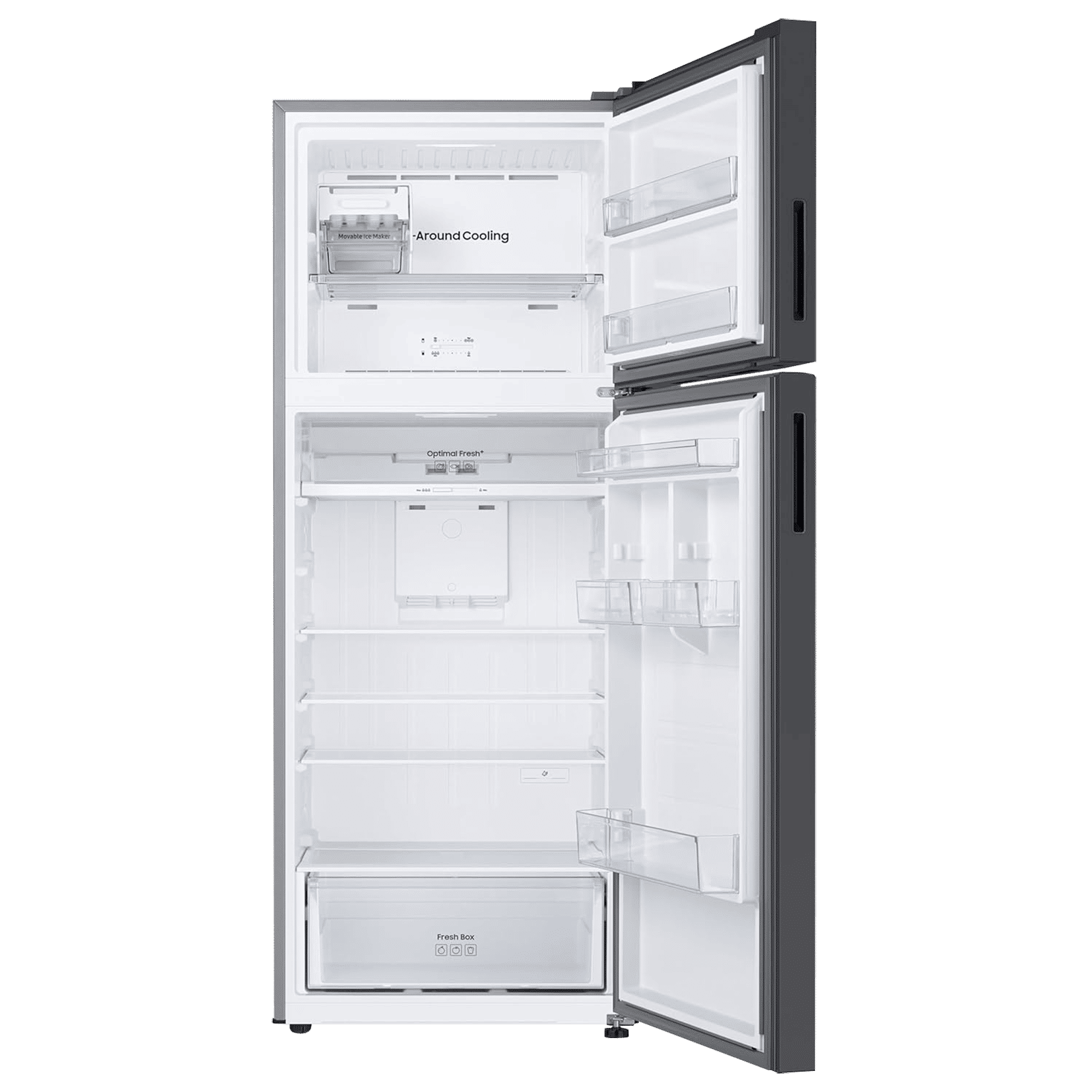 SAMSUNG 465 Litres 1 Star Frost Free Double Door Refrigerator with SmartThings AI Energy Mode (RT51CB662A22TL, Clean Black Glass)_6