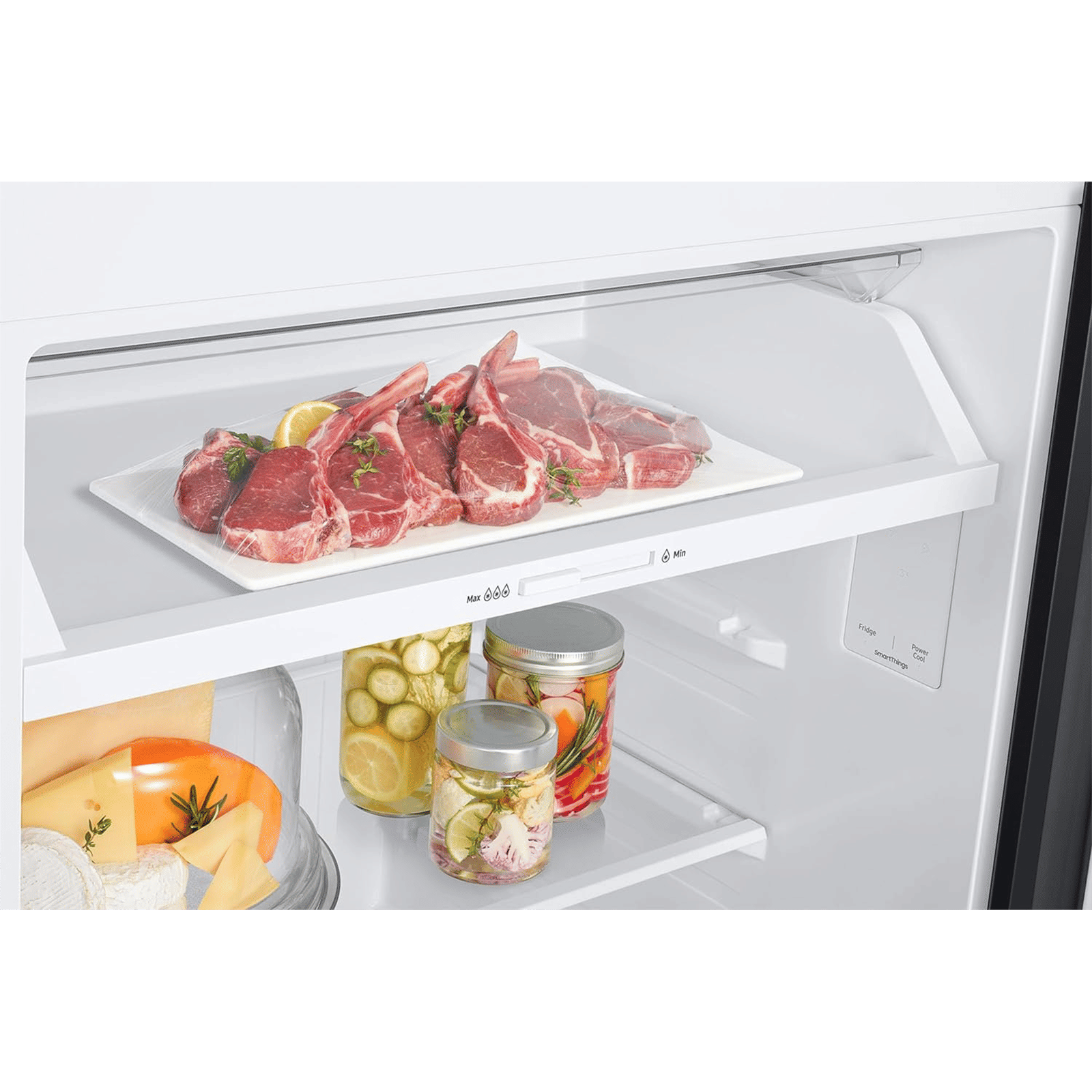 SAMSUNG 465 Litres 1 Star Frost Free Double Door Refrigerator with SmartThings AI Energy Mode (RT51CB662A22TL, Clean Black Glass)_7