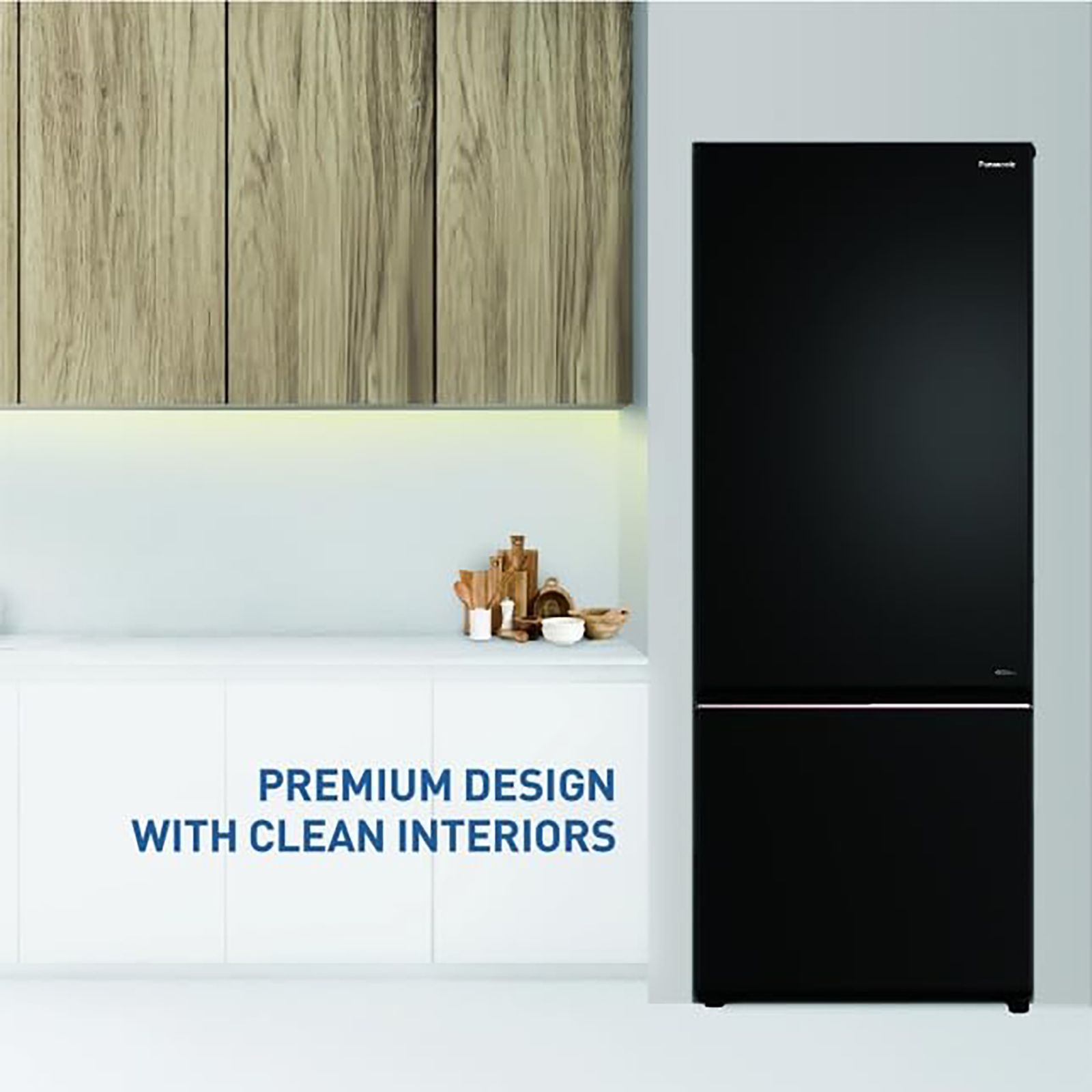 Panasonic 400 Litres 2 Star Frost Free Double Door Bottom Mount Convertible Refrigerator with AG Clean Technology (NR-BK418BQKN, Diamond Black)_8