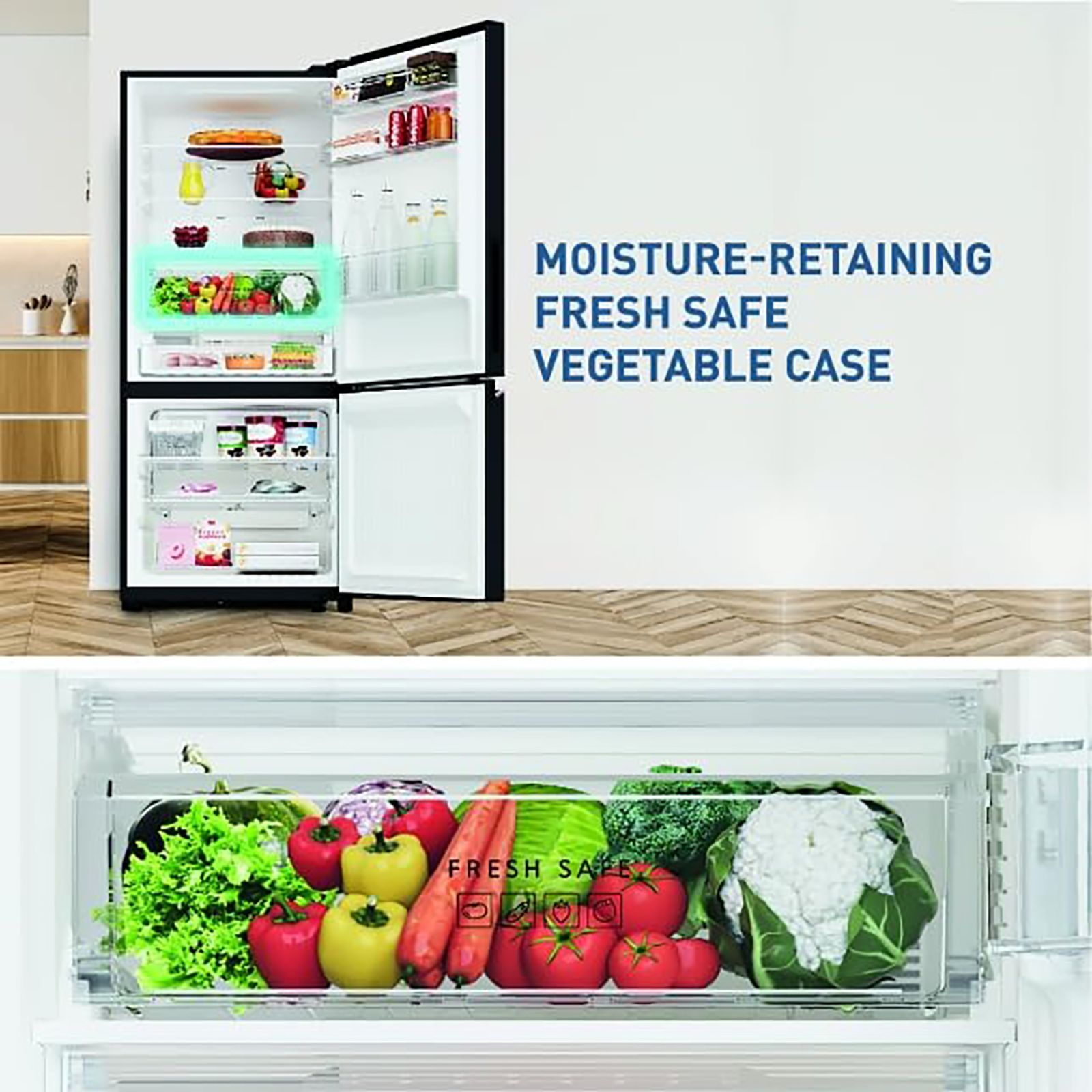 Panasonic 400 Litres 2 Star Frost Free Double Door Bottom Mount Convertible Refrigerator with AG Clean Technology (NR-BK418BQKN, Diamond Black)_12