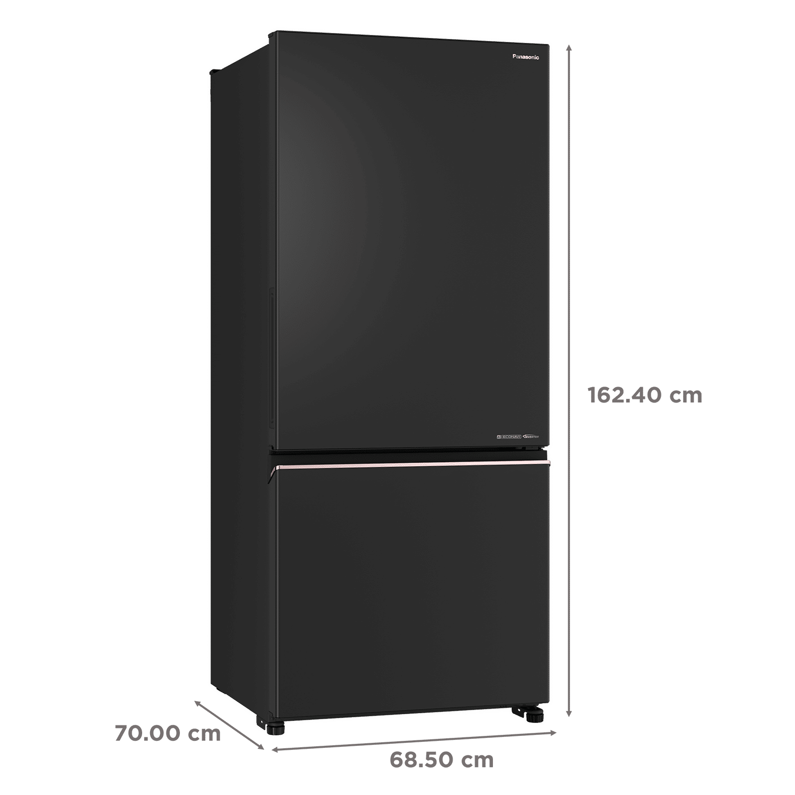Panasonic 400 Litres 2 Star Frost Free Double Door Bottom Mount Convertible Refrigerator with AG Clean Technology (NR-BK418BQKN, Diamond Black)_3