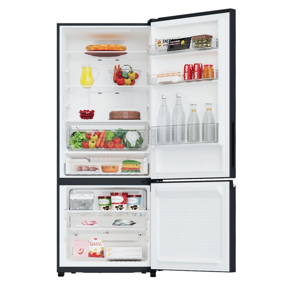 Panasonic 400 Litres 2 Star Frost Free Double Door Bottom Mount Convertible Refrigerator with AG Clean Technology (NR-BK418BQKN, Diamond Black)_5