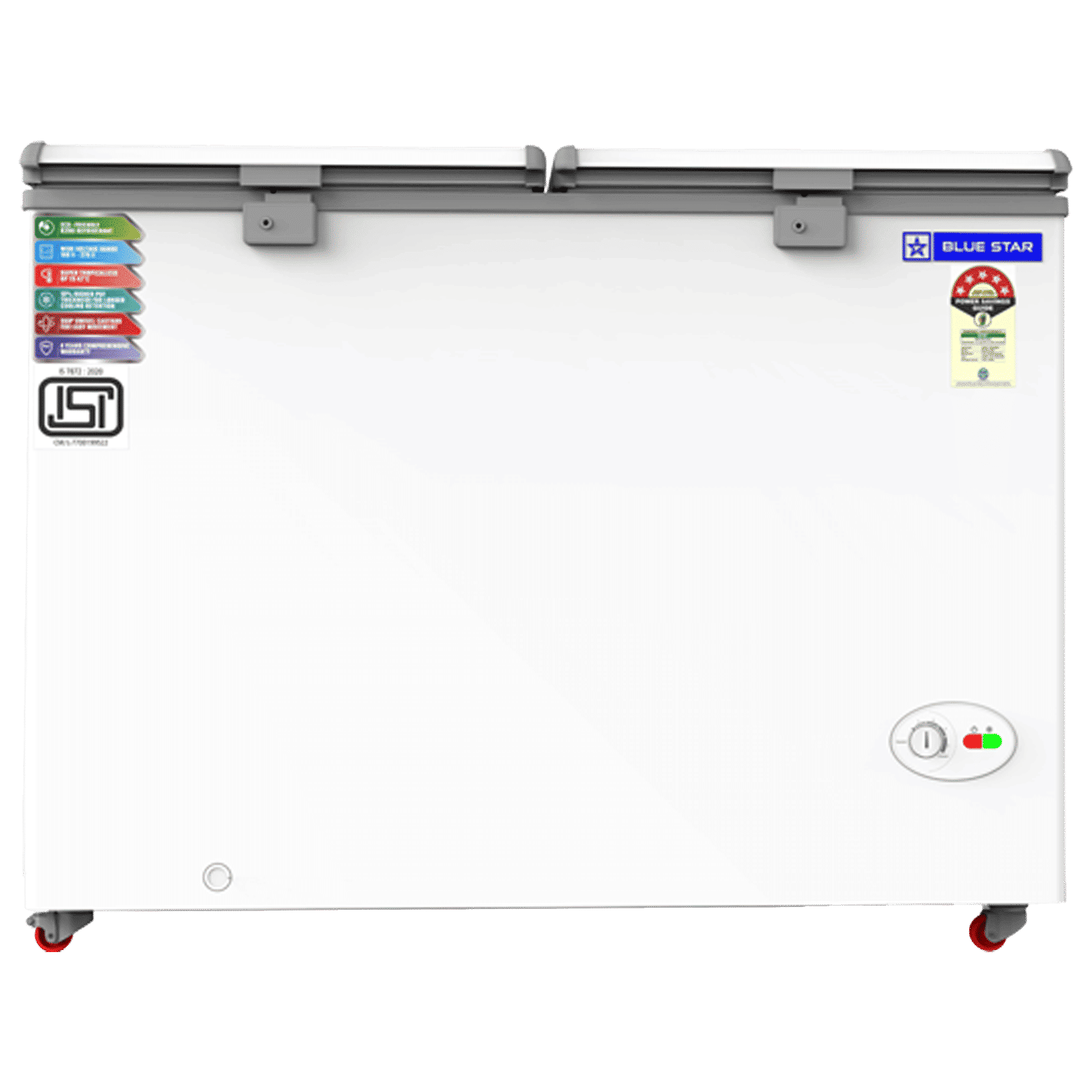 Blue Star 350 Litres 5 Star Double Door Deep Freezer (Stabilizer Free Operation, CF5-396NEYW , White)_1