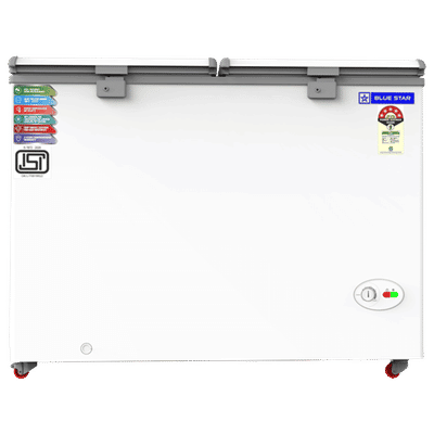 Blue Star 350 Litres 5 Star Double Door Deep Freezer (Stabilizer Free Operation, CF5-396NEYW , White)