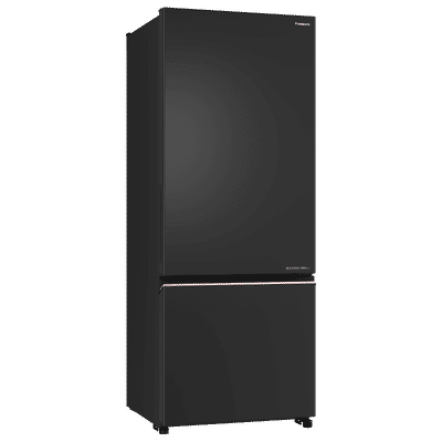 Panasonic 450 Litres 2 Star Frost Free Double Door Bottom Mount Convertible Refrigerator with AG Clean Technology (BK468BQKN, Diamond Black)