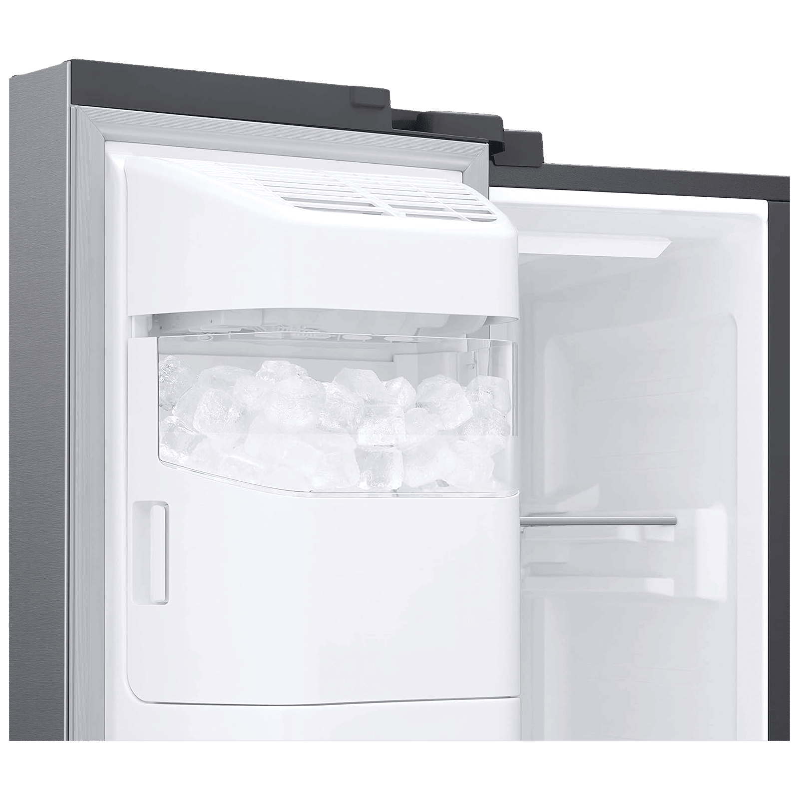 SAMSUNG 615 Litres 3 Star Frost Free Side by Side Convertible Refrigerator with Water Dispenser (RS7HCG8543SLHL, Silver)_10