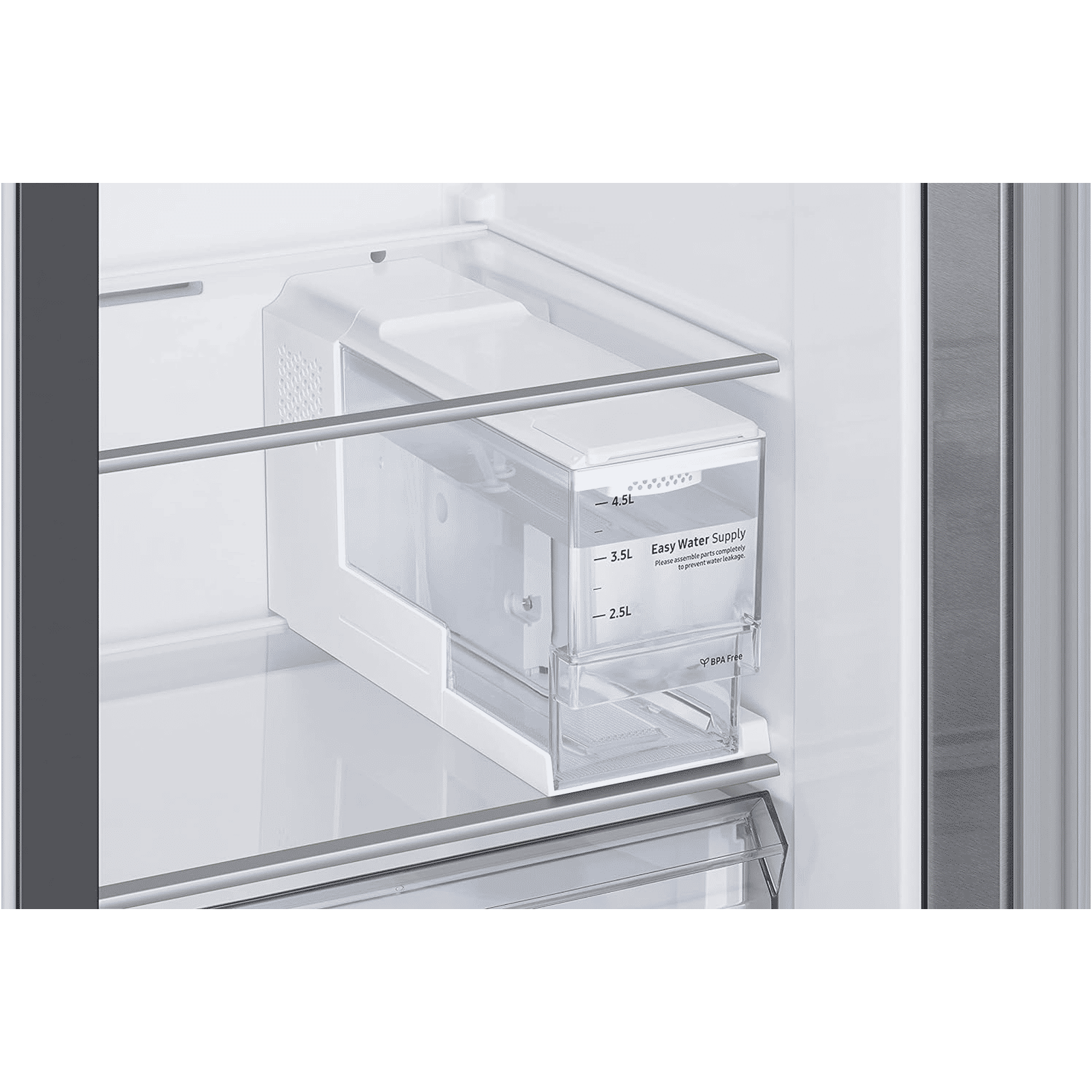 SAMSUNG 615 Litres 3 Star Frost Free Side by Side Convertible Refrigerator with Water Dispenser (RS7HCG8543SLHL, Silver)_7