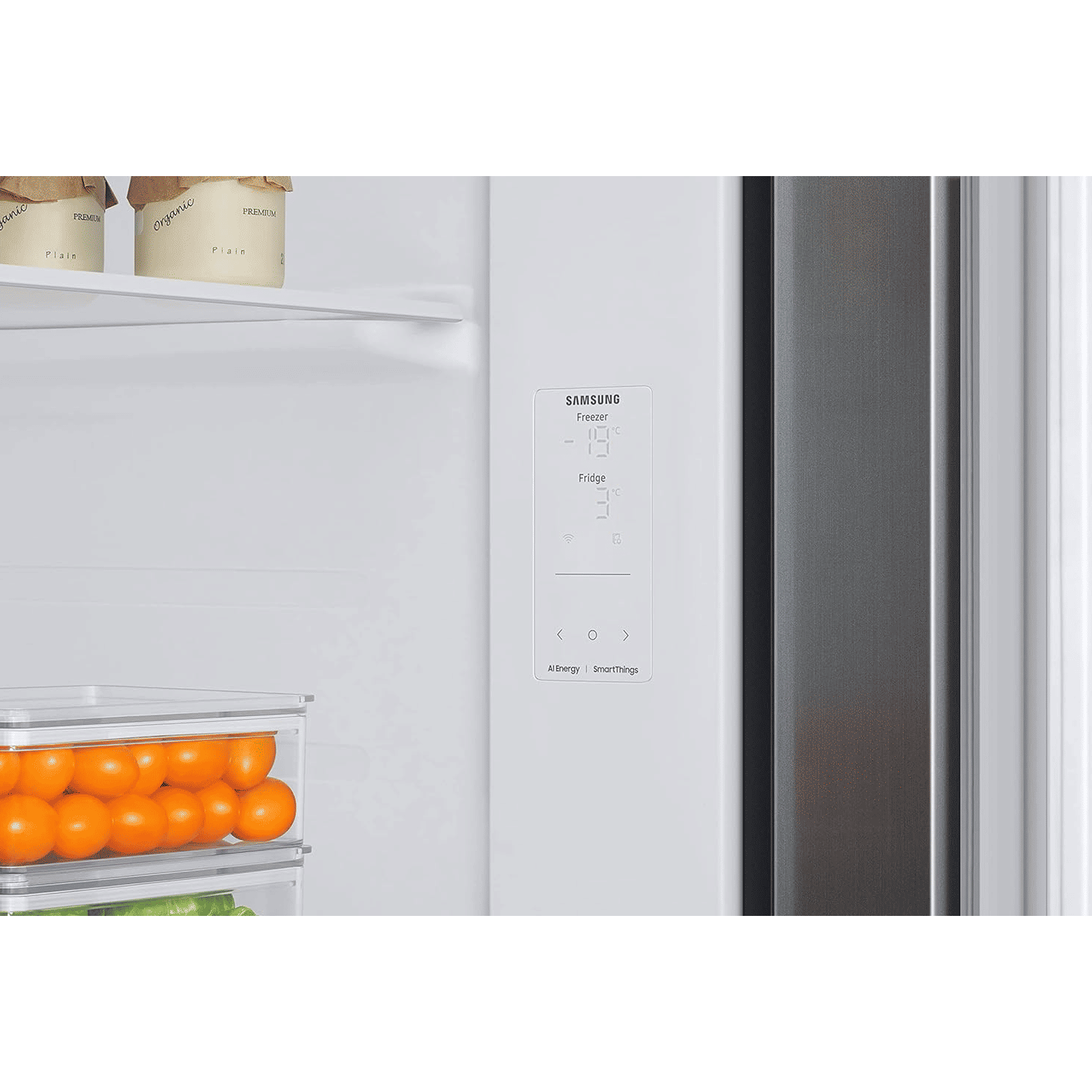 SAMSUNG 653 Litres 3 Star Frost Free Side by Side Convertible Refrigerator with Twin Cooling Plus Technology (RS76CG8003S9HL, Refined Inox)_8