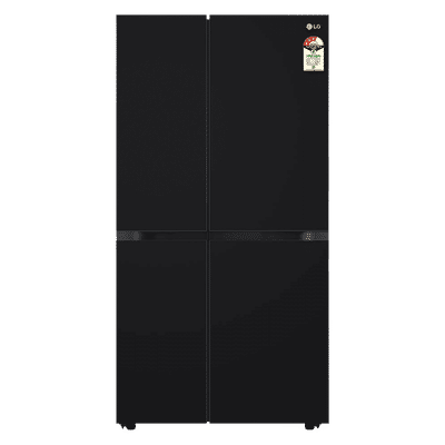 LG 650 Litres 3 Star Frost Free Side by Side Convertible Refrigerator with Smart Inverter Compressor (GLB257DBM3, Black Mirror)