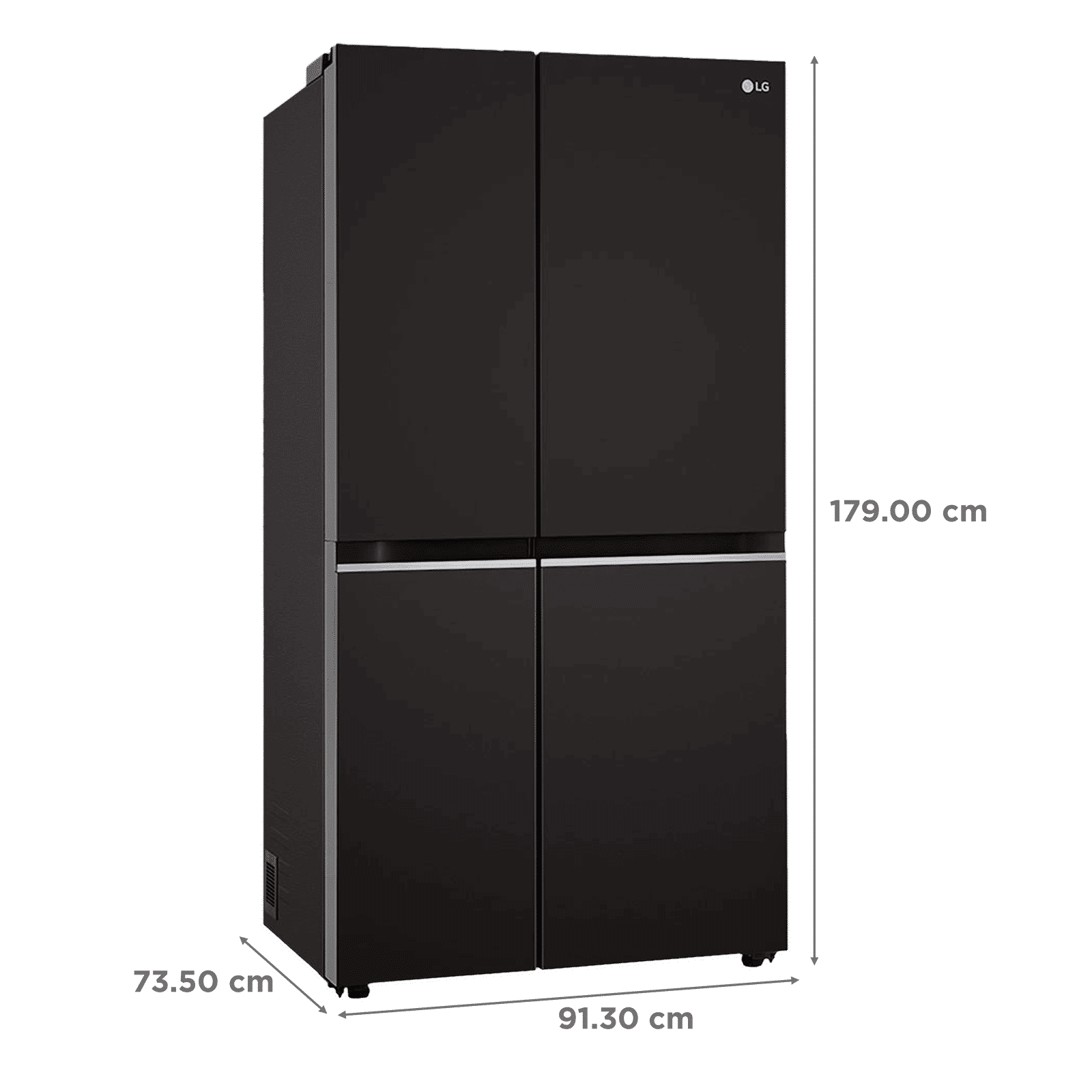 LG 650 Litres 3 Star Frost Free Side by Side Convertible Refrigerator with Door Cooling Plus Technology (GLB257EES3, Ebony Sheen)_3
