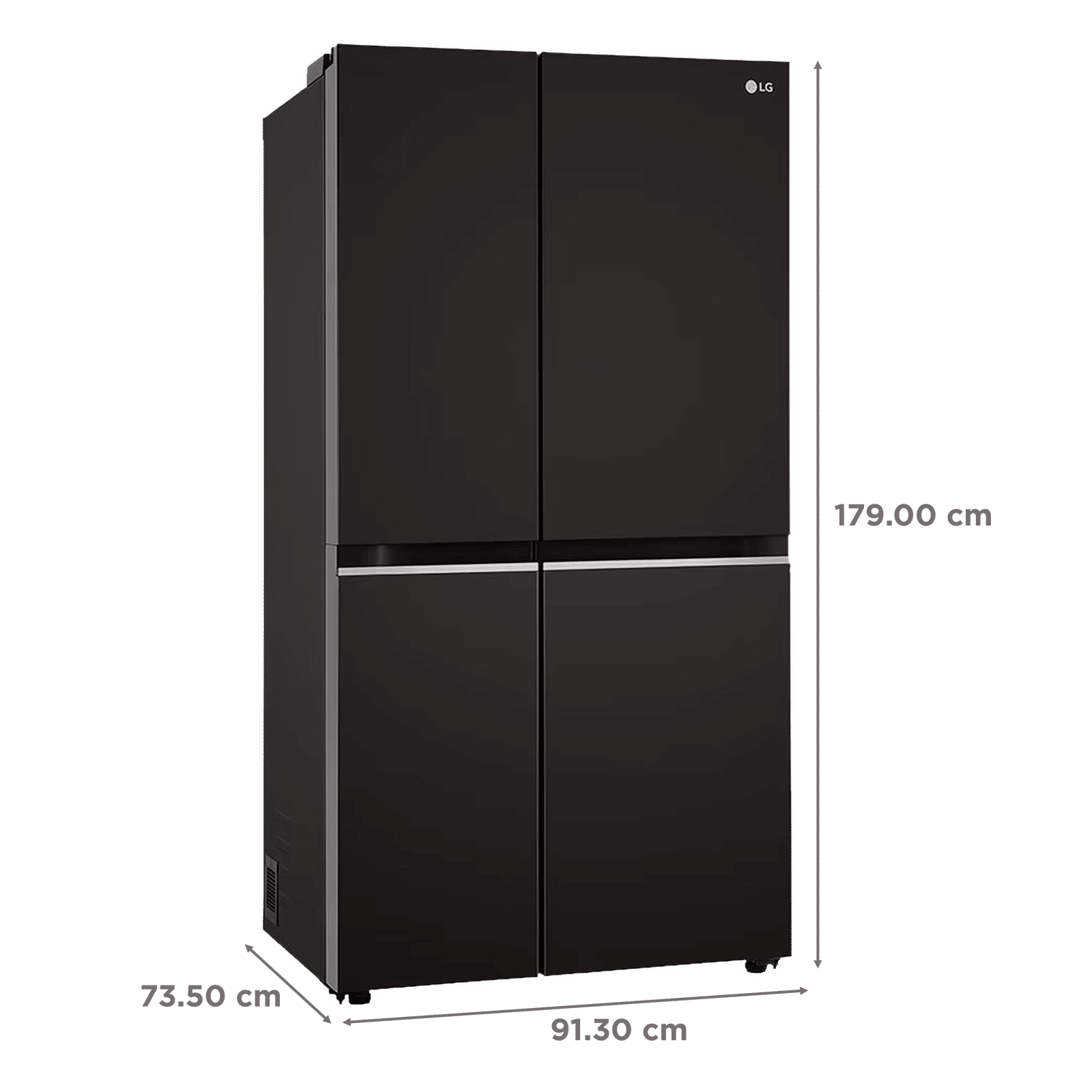 LG 650 Litres 3 Star Frost Free Side by Side Refrigerator with Multi Air Flow (GLB257HWB3, Western Black)_3