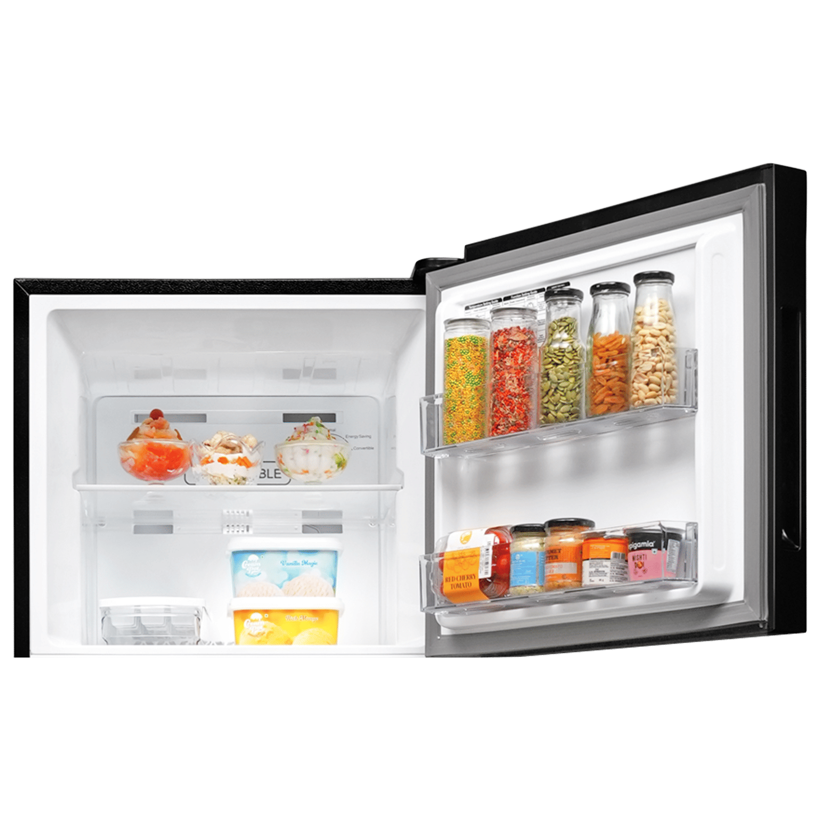 Haier 240 Litres 3 Star Frost Free Double Door Refrigerator with Twin Inverter Technology (HEF253GBP, Black)_6