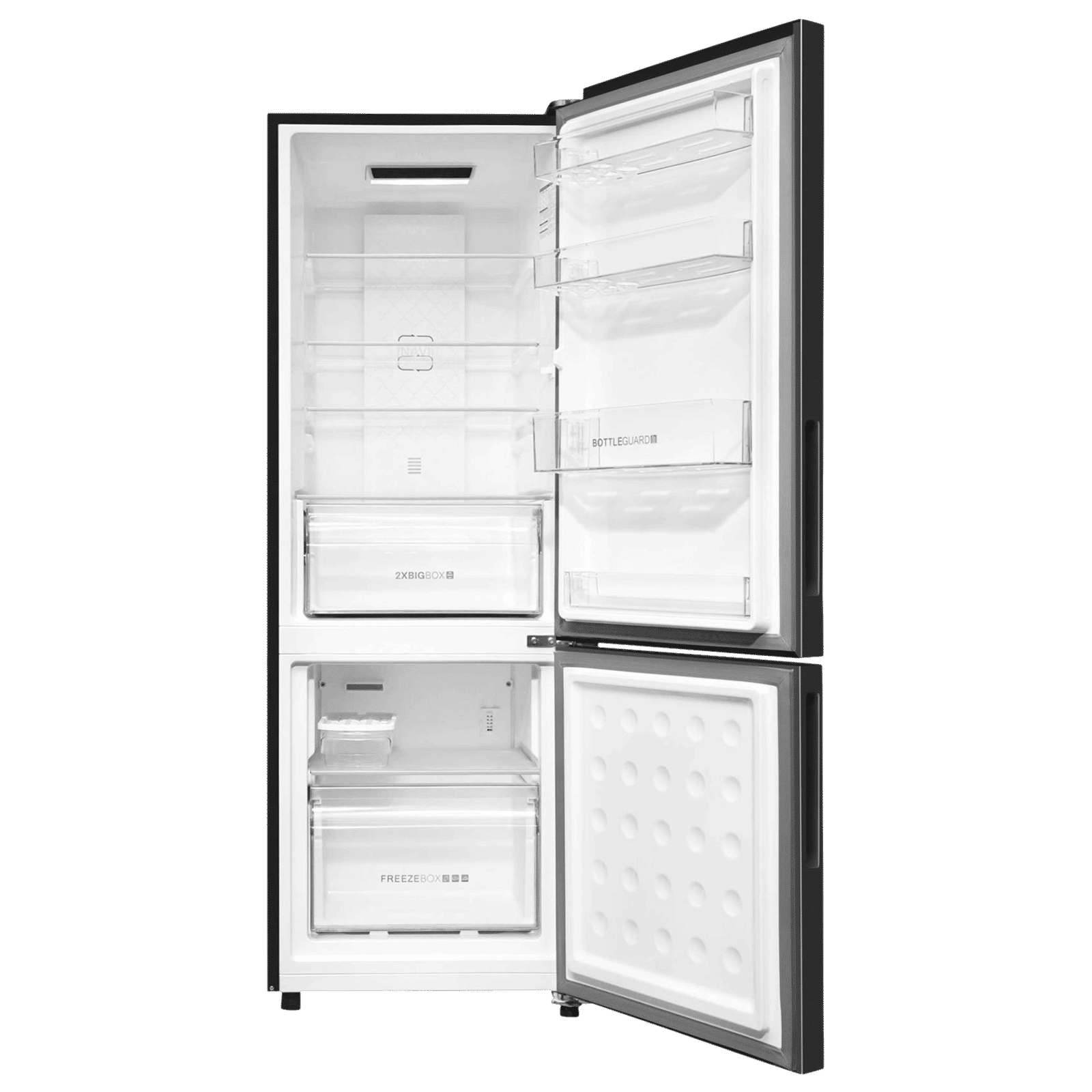 Haier 237 Litres 3 Star Frost Free Double Door Bottom Mount Convertible Refrigerator with Twin Inverter Technology (HEB243GBP, Black)_6