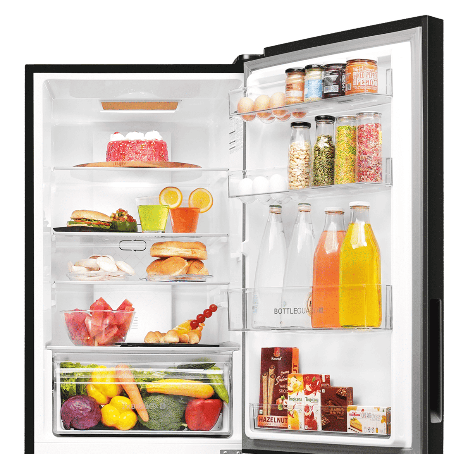 Haier 237 Litres 3 Star Frost Free Double Door Bottom Mount Convertible Refrigerator with Twin Inverter Technology (HEB243GBP, Black)_7