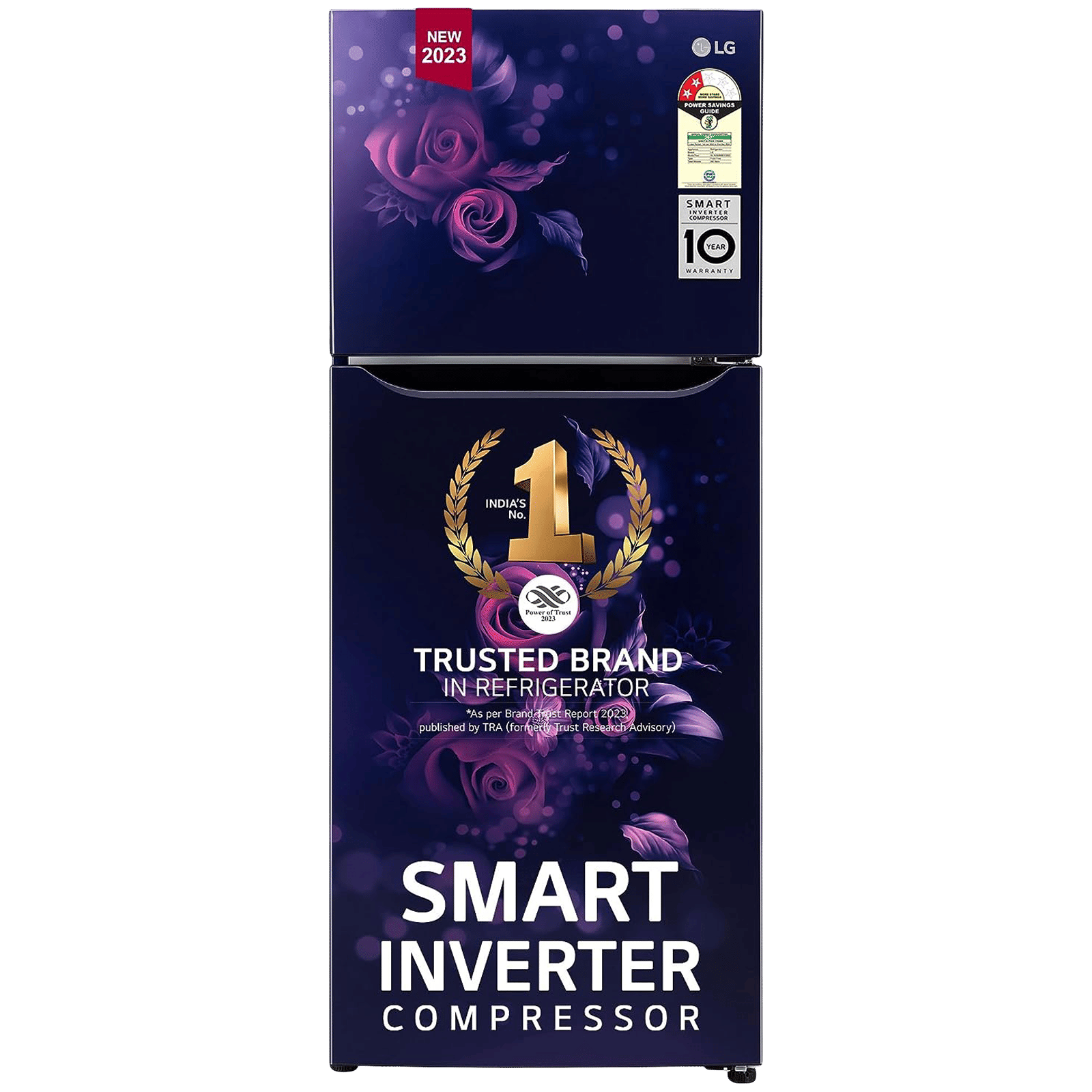 LG 242 Litres 2 Star Frost Free Double Door Refrigerator with Anti Bacterial Gasket (GLN292BBEY, Blue Euphoria)_1