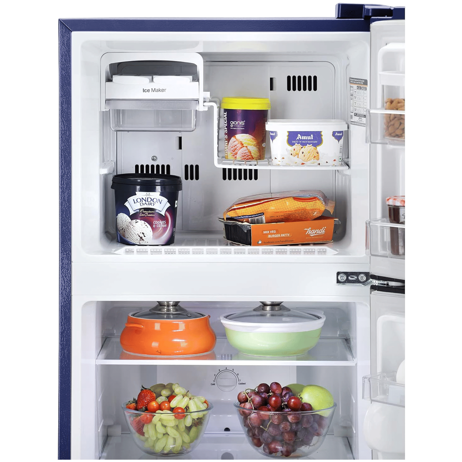 LG 242 Litres 2 Star Frost Free Double Door Refrigerator with Anti Bacterial Gasket (GLN292BBEY, Blue Euphoria)_5