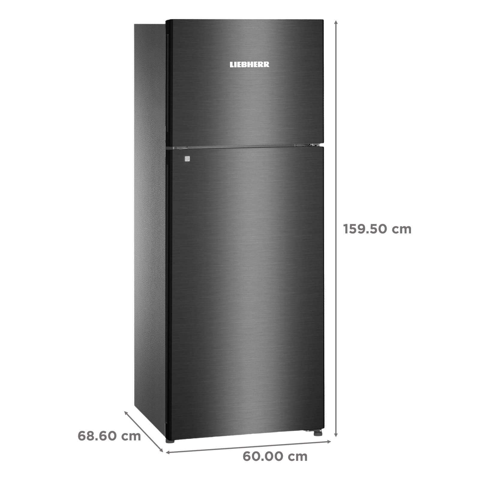 LIEBHERR Cluster 2 290 Litres 2 Star Frost Free Double Door Refrigerator with Nexgen Inverter Compressor (TCbs 2940, Black Steel) LIEBHERR Cluster 2 290 Litres 2 Star Frost Free Double Door Refrigerator with Nexgen Inverter Compressor (TCbs 2940, Black Steel)_2