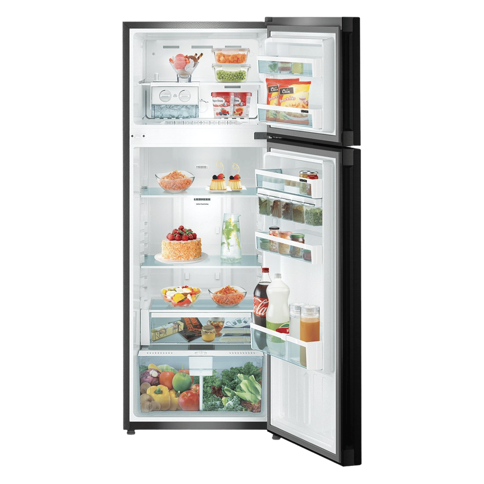 LIEBHERR Cluster 2 290 Litres 2 Star Frost Free Double Door Refrigerator with Nexgen Inverter Compressor (TCbs 2940, Black Steel) LIEBHERR Cluster 2 290 Litres 2 Star Frost Free Double Door Refrigerator with Nexgen Inverter Compressor (TCbs 2940, Black Steel)_4