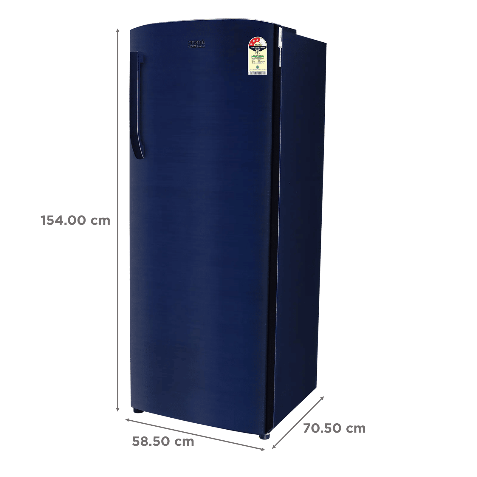 Croma 251 Litres 3 Star Direct Cool Single Door Refrigerator with Anti Fungal Gasket (CRLR251DIE302704, Blue)_3