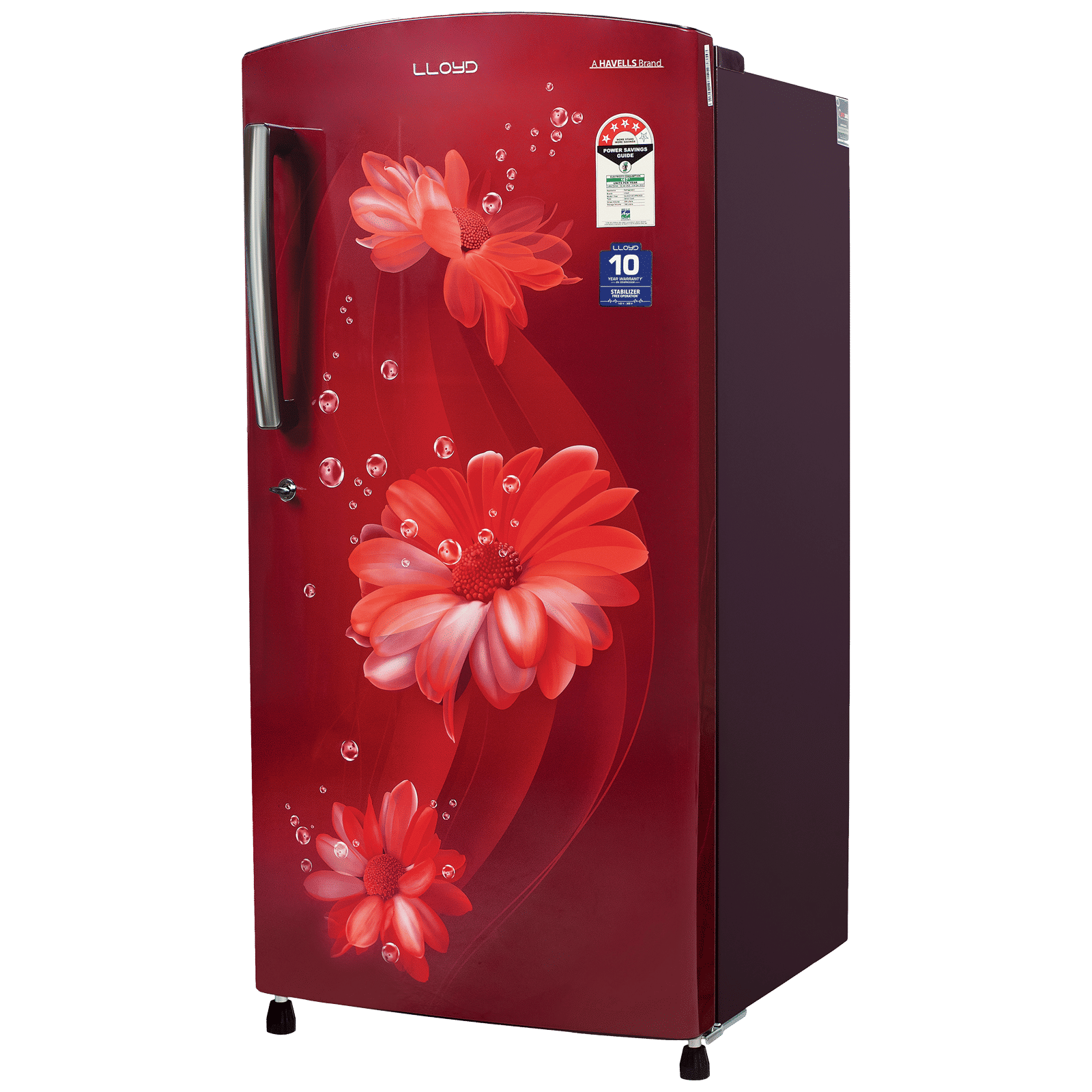 LLOYD 216 Litres 4 Star Direct Cool Single Door Refrigerator with Stabilizer Free Operation (GLDF244SDWT2LC, Daisy Wine) LLOYD 216 Litres 4 Star Direct Cool Single Door Refrigerator with Stabilizer Free Operation (GLDF244SDWT2LC, Daisy Wine)_4
