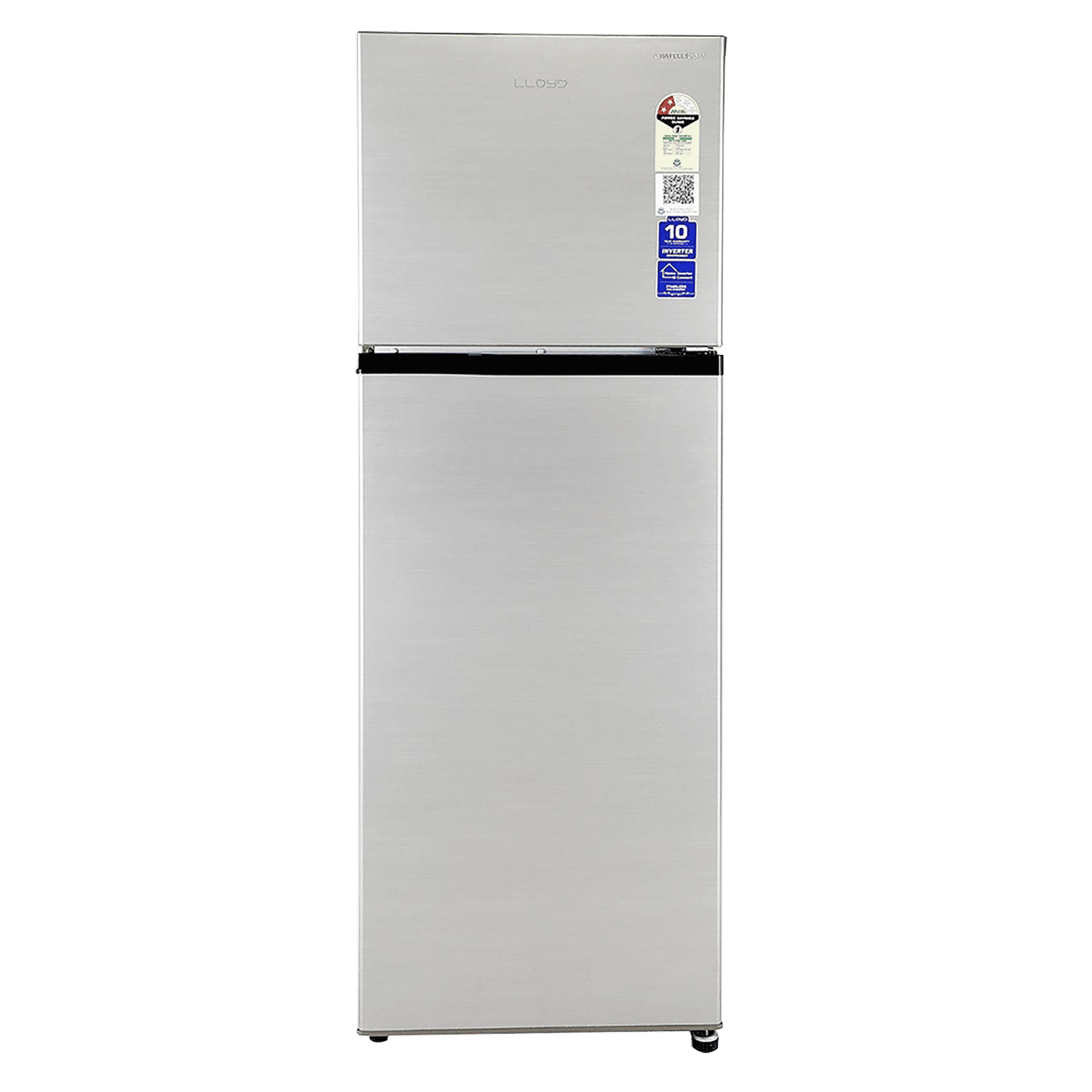 LLOYD 260 Litres 2 Star Frost Free Double Door Refrigerator with Ten Vent Technology (GLFF292AMST1GC, Metallic Silver) LLOYD 260 Litres 2 Star Frost Free Double Door Refrigerator with Ten Vent Technology (GLFF292AMST1GC, Metallic Silver)_1