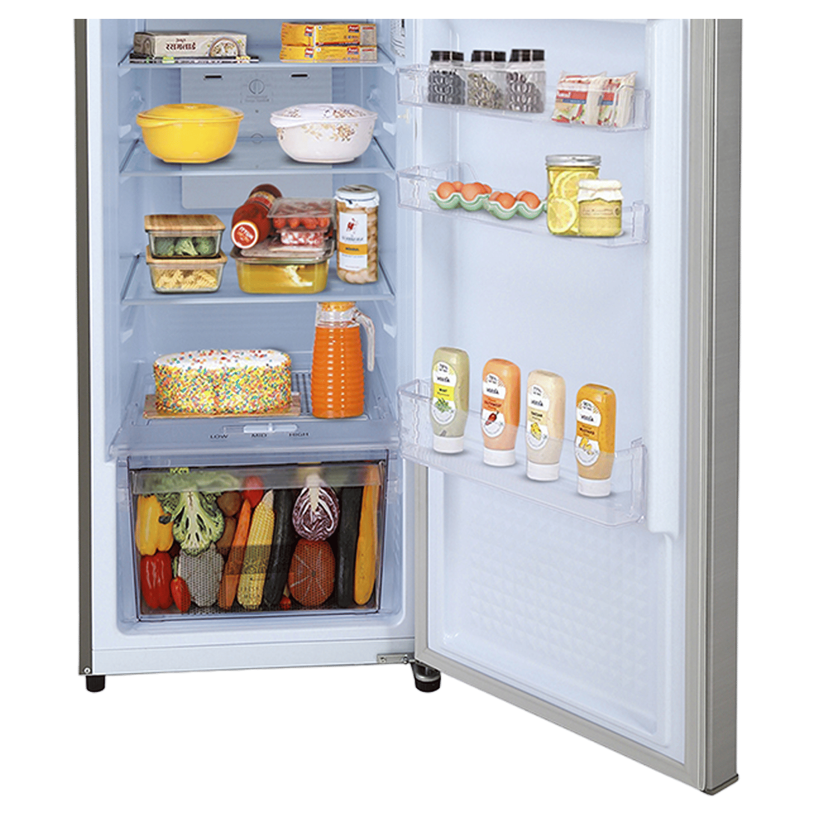 LLOYD 260 Litres 2 Star Frost Free Double Door Refrigerator with Bactsheild Technology (GLFF272AT1GC, Metallic Silver)_7