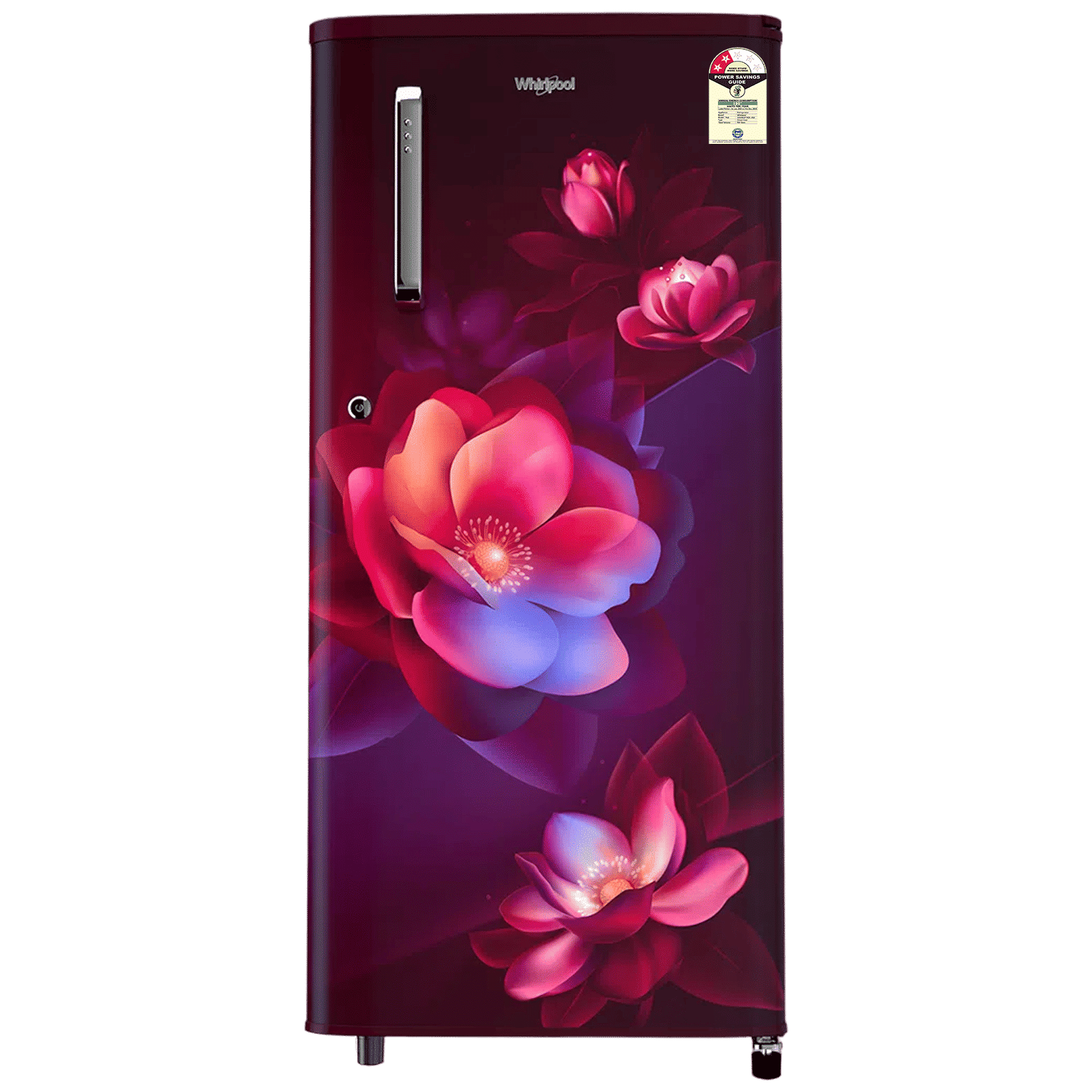 Whirlpool WDE 184 Litres 2 Star Direct Cool Single Door Refrigerator with Anti Bacterial Gasket (72680, Wine Bloom)_1
