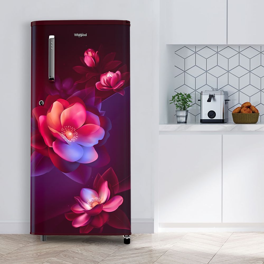 Whirlpool WDE 184 Litres 2 Star Direct Cool Single Door Refrigerator with Anti Bacterial Gasket (72680, Wine Bloom)_14