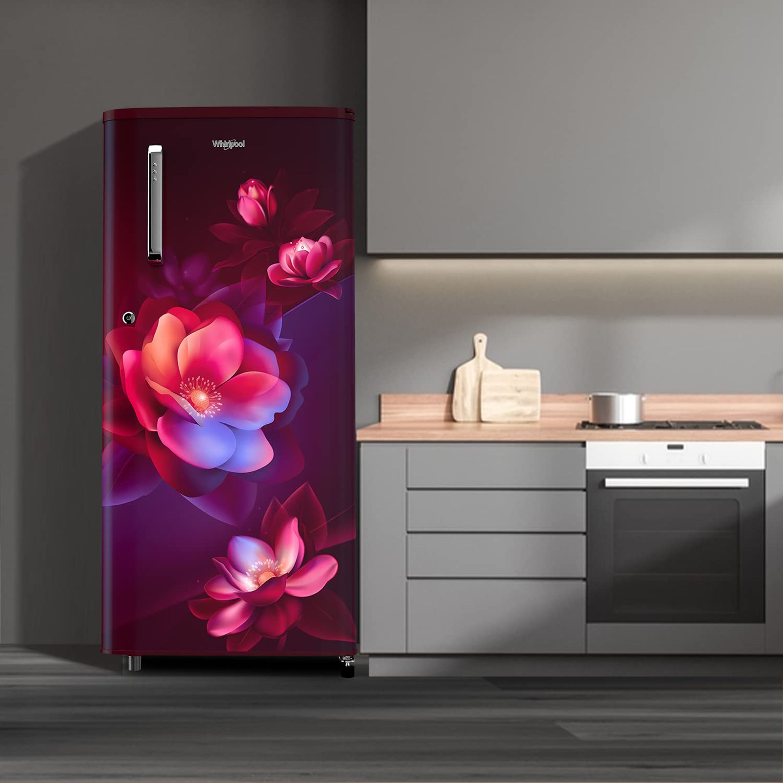 Whirlpool WDE 184 Litres 2 Star Direct Cool Single Door Refrigerator with Anti Bacterial Gasket (72680, Wine Bloom)_15