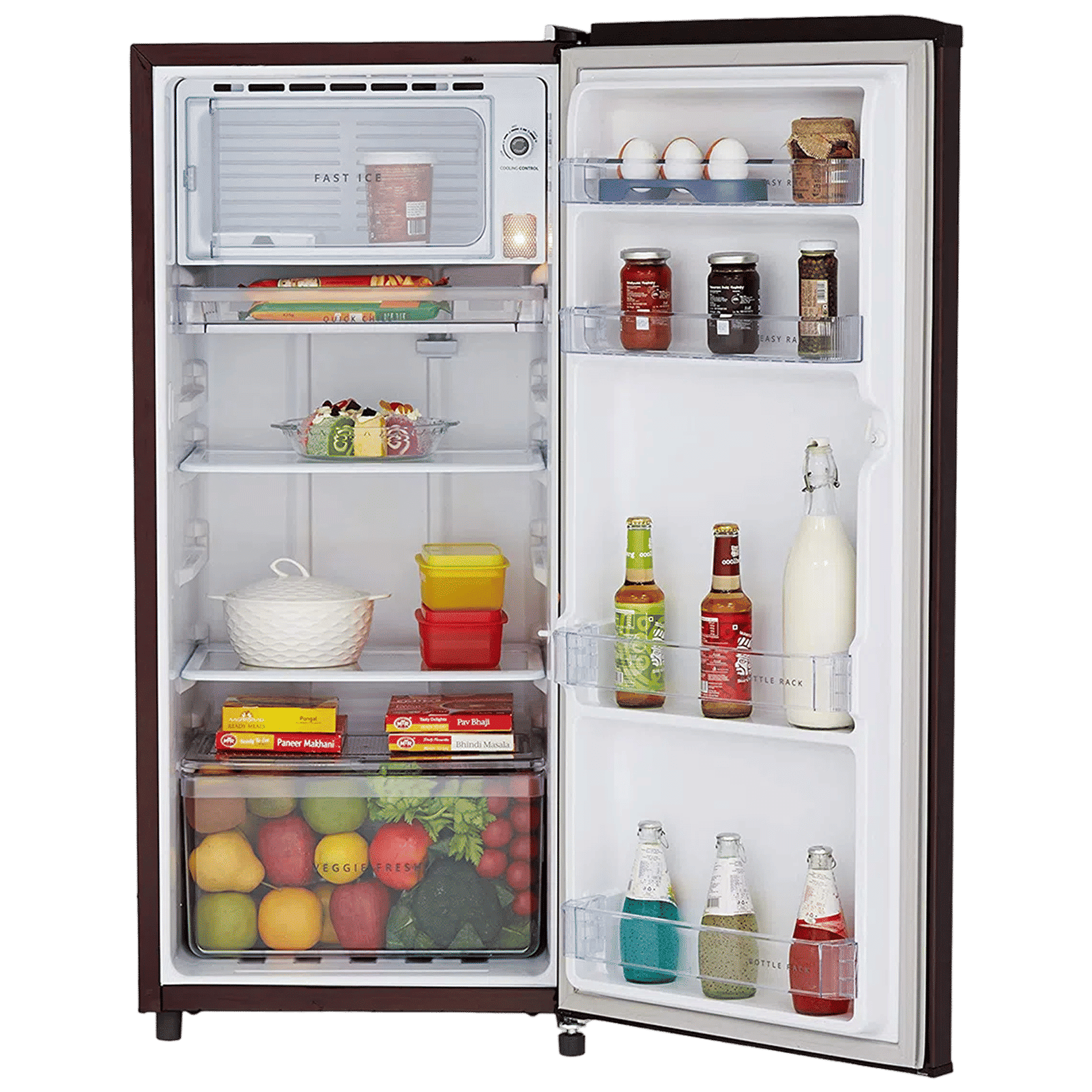 Whirlpool WDE 184 Litres 2 Star Direct Cool Single Door Refrigerator with Anti Bacterial Gasket (72680, Wine Bloom)_4