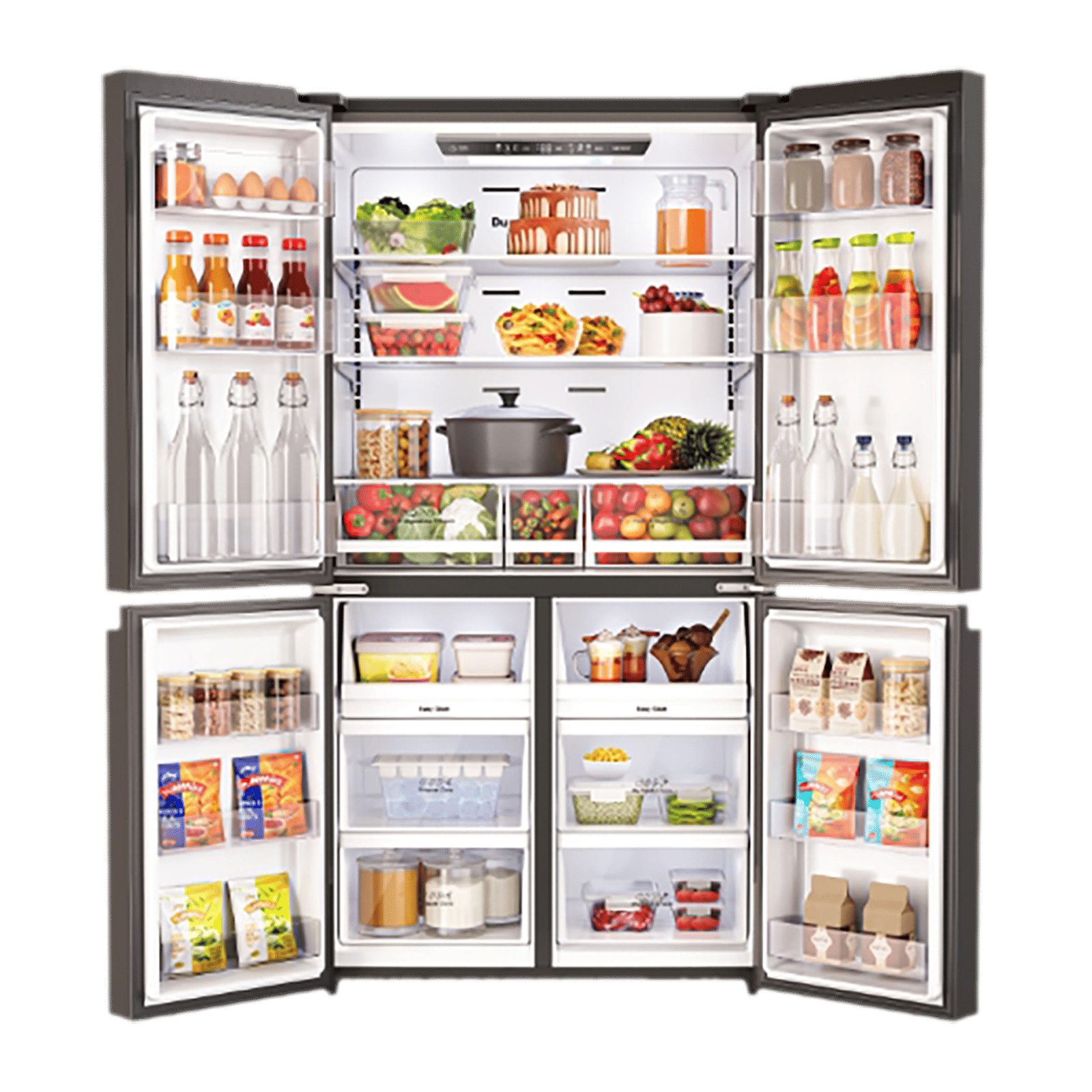 Godrej Eon Velvet 670 Litres Frost Free French Door Convertible Refrigerator with Dual Tech Cooling (RM EONVELVET 685 RIT GR BK, Graphite Black)_4