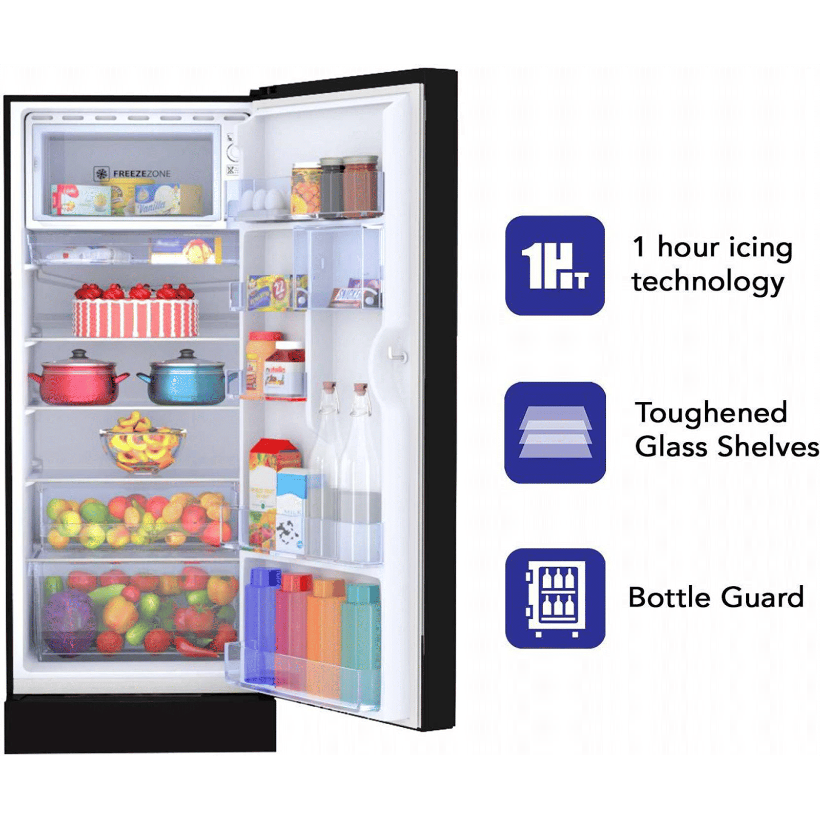 Haier 190 Litres 3 Star Direct Cool Single Door Refrigerator with Stabilizer Free Operation (HRD-2103PSG-P, Spiral Glass) Haier 190 Litres 3 Star Direct Cool Single Door Refrigerator with Stabilizer Free Operation (HRD-2103PSG-P, Spiral Glass)_14