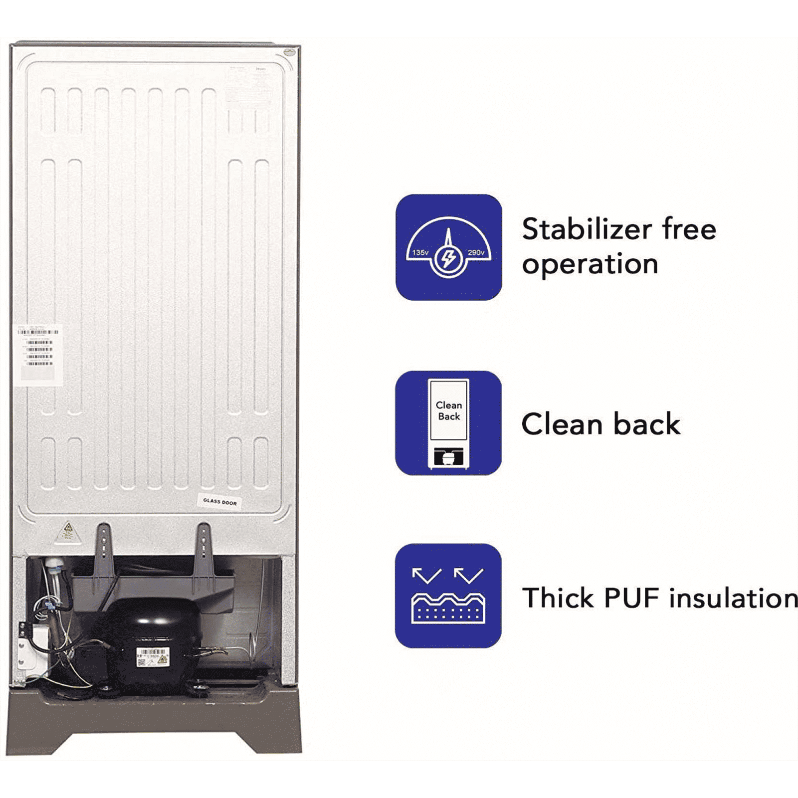 Haier 190 Litres 3 Star Direct Cool Single Door Refrigerator with Stabilizer Free Operation (HRD-2103PSG-P, Spiral Glass) Haier 190 Litres 3 Star Direct Cool Single Door Refrigerator with Stabilizer Free Operation (HRD-2103PSG-P, Spiral Glass)_16