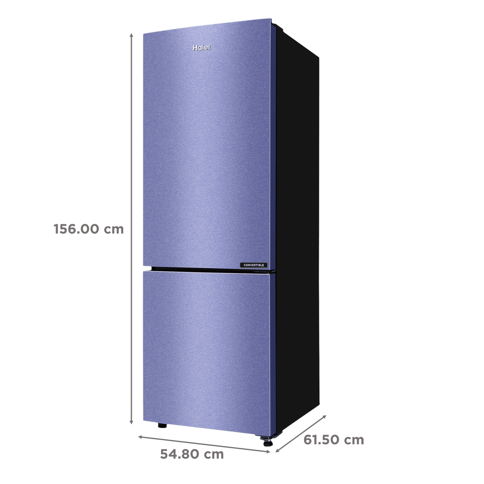 Haier 237 Litres 2 Star Frost Free Double Door Bottom Mount Convertible Refrigerator with Turbo Icing (HRB-2872BSI-P, Storm Inox) Haier 237 Litres 2 Star Frost Free Double Door Bottom Mount Convertible Refrigerator with Turbo Icing (HRB-2872BSI-P, Storm Inox)_3