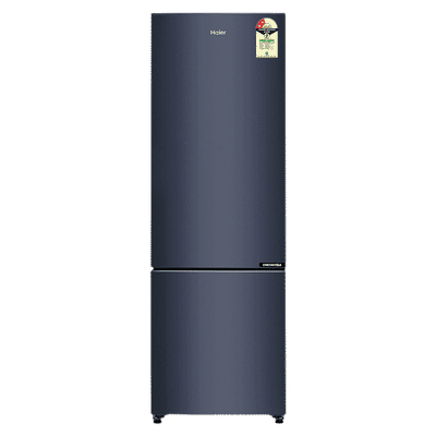 Haier 265 Litres 2 Star Frost Free Double Door Bottom Mount Convertible Refrigerator with Turbo Icing (HRB-3152BGK-P, Graphite Black)