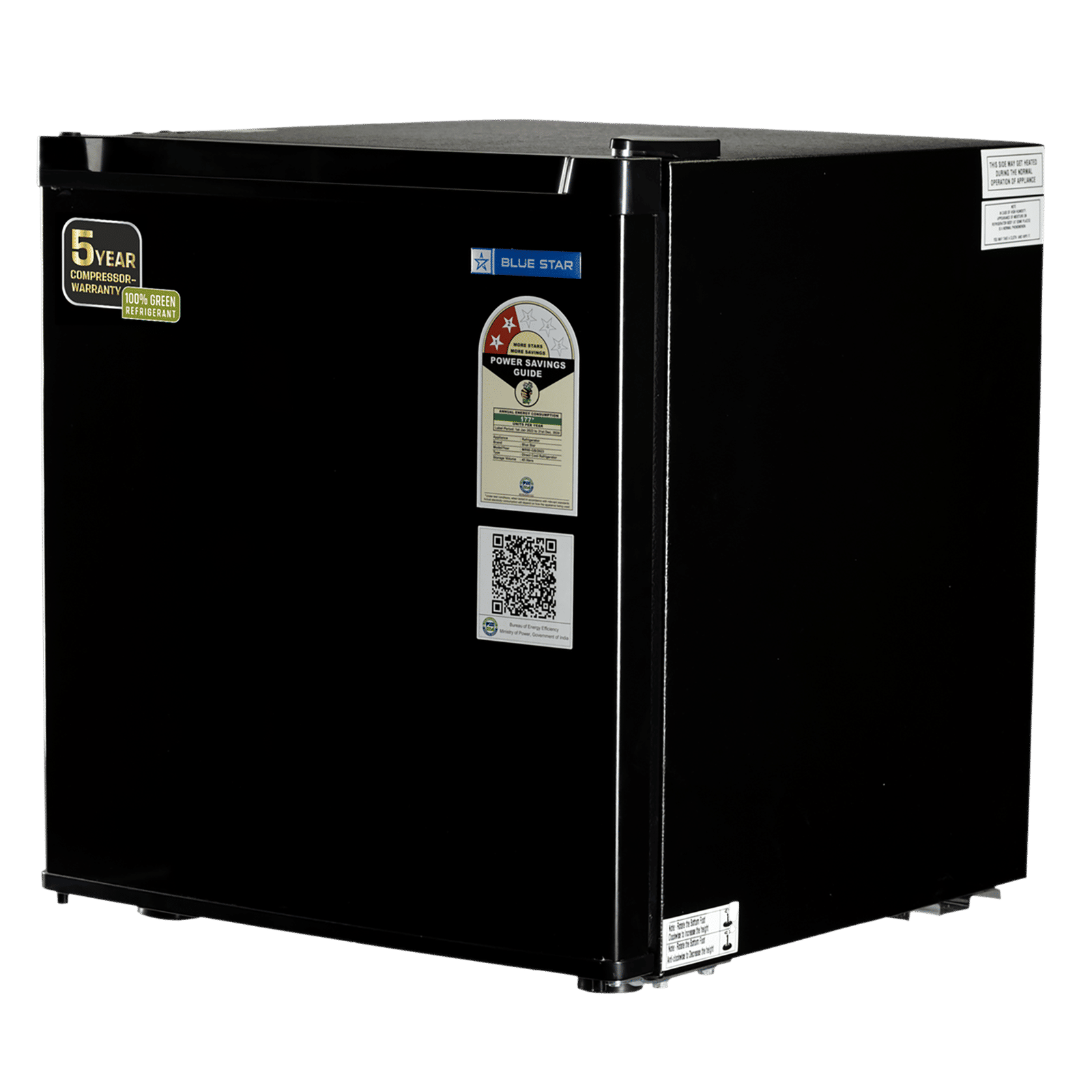 Blue Star Mini Bar 47 Litres 2 Star Direct Cool Single Door Refrigerator with Temperature Control Dial (MR60-GB, Black) Blue Star Mini Bar 47 Litres 2 Star Direct Cool Single Door Refrigerator with Temperature Control Dial (MR60-GB, Black)_4