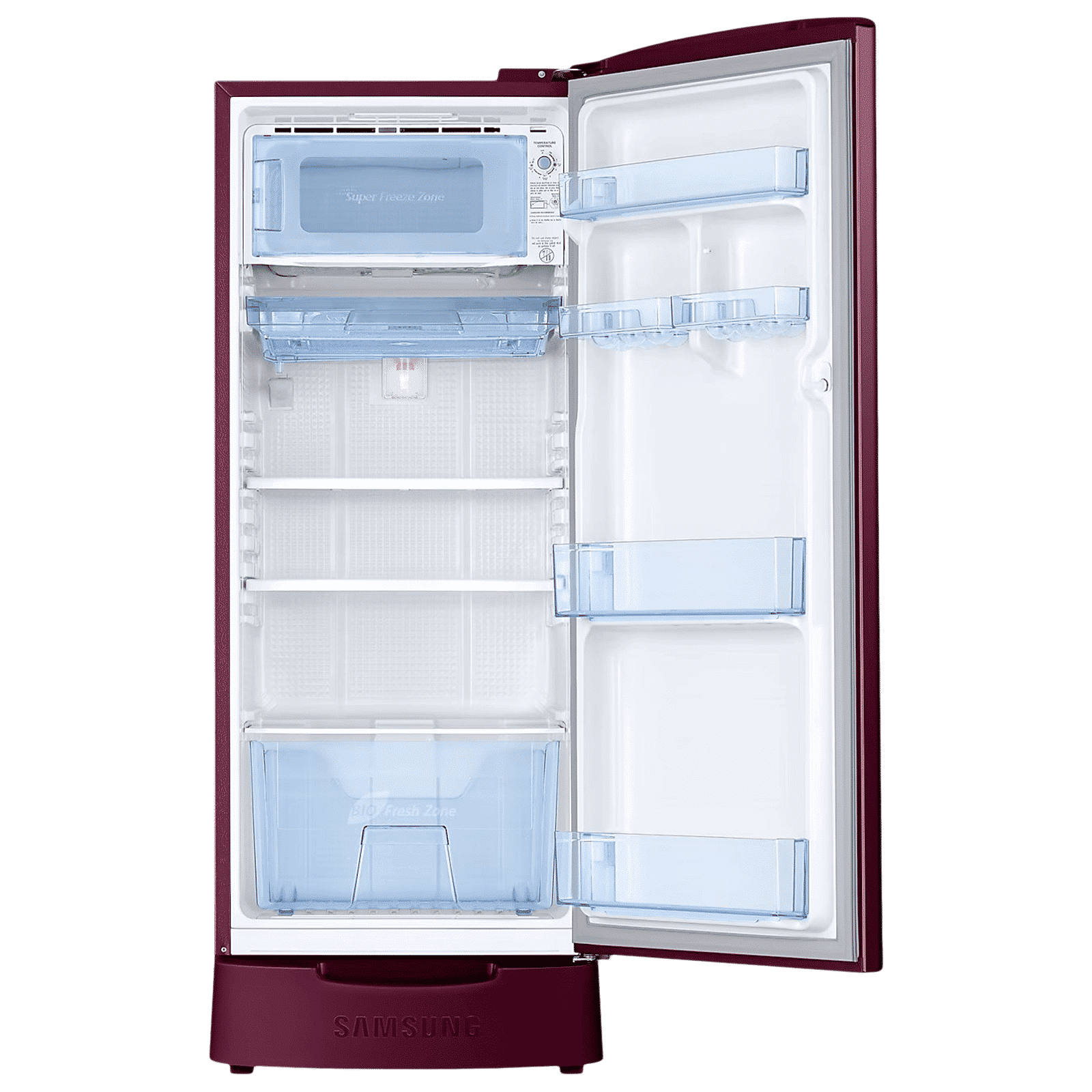 SAMSUNG Stylish Grande 183 Litres 5 Star Direct Cool Single Door Refrigerator with Anti Bacterial Gasket (RR20D2825HN/NL, Himalaya Poppy Red) SAMSUNG Stylish Grande 183 Litres 5 Star Direct Cool Single Door Refrigerator with Anti Bacterial Gasket (RR20D2825HN/NL, Himalaya Poppy Red)_6