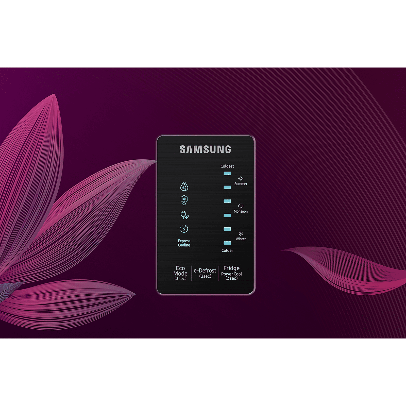 SAMSUNG Digi-Touch Cool 215 Litres 4 Star Direct Cool Single Door Refrigerator with Anti Bacterial Gasket (RR23D2F349R/HL, Paradise Bloom Purple) SAMSUNG Digi-Touch Cool 215 Litres 4 Star Direct Cool Single Door Refrigerator with Anti Bacterial Gasket (RR23D2F349R/HL, Paradise Bloom Purple)_17