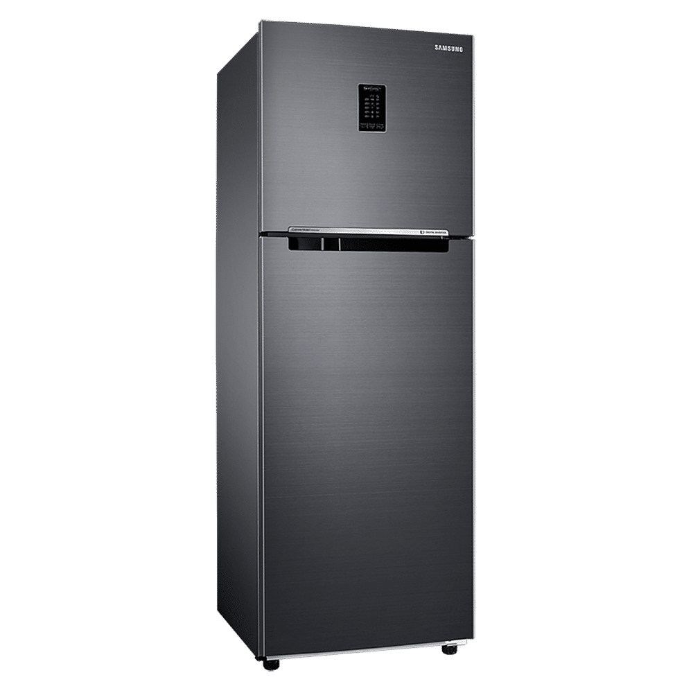 SAMSUNG 322 Litres 3 Star Frost Free Double Door Convertible Refrigerator with Twin Cooling Plus Technology (RT37C4523B1/HL, Black Matt)_9