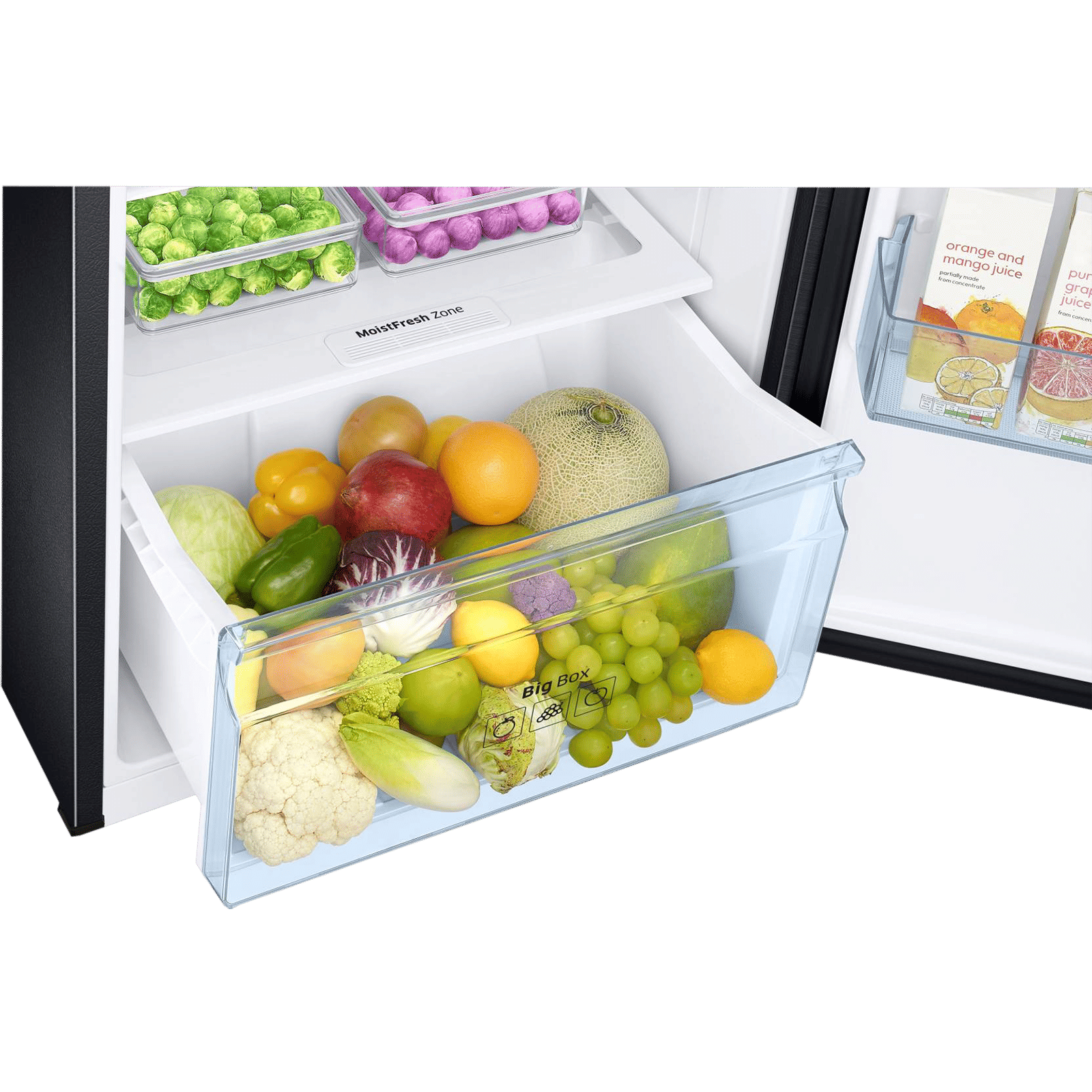 SAMSUNG 363 Litres 3 Star Frost Free Double Door Convertible Refrigerator with Anti Bacterial Gasket (RT39C553EBX/HL, Luxe Black)_13
