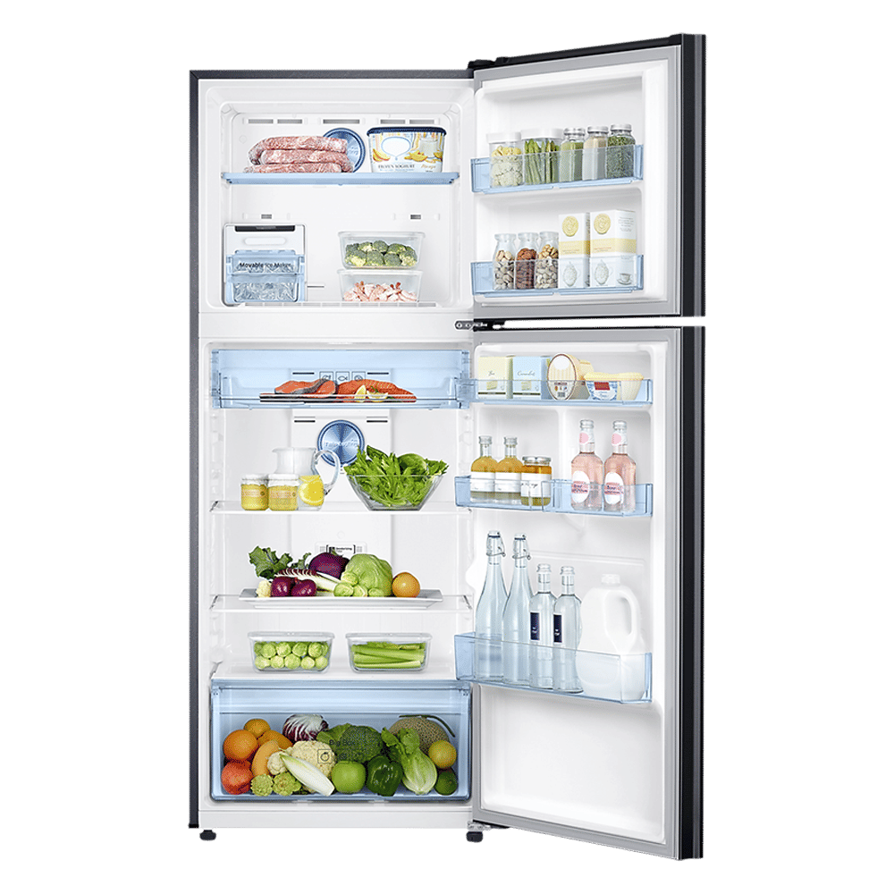 SAMSUNG 363 Litres 3 Star Frost Free Double Door Convertible Refrigerator with Anti Bacterial Gasket (RT39C553EBX/HL, Luxe Black)_5