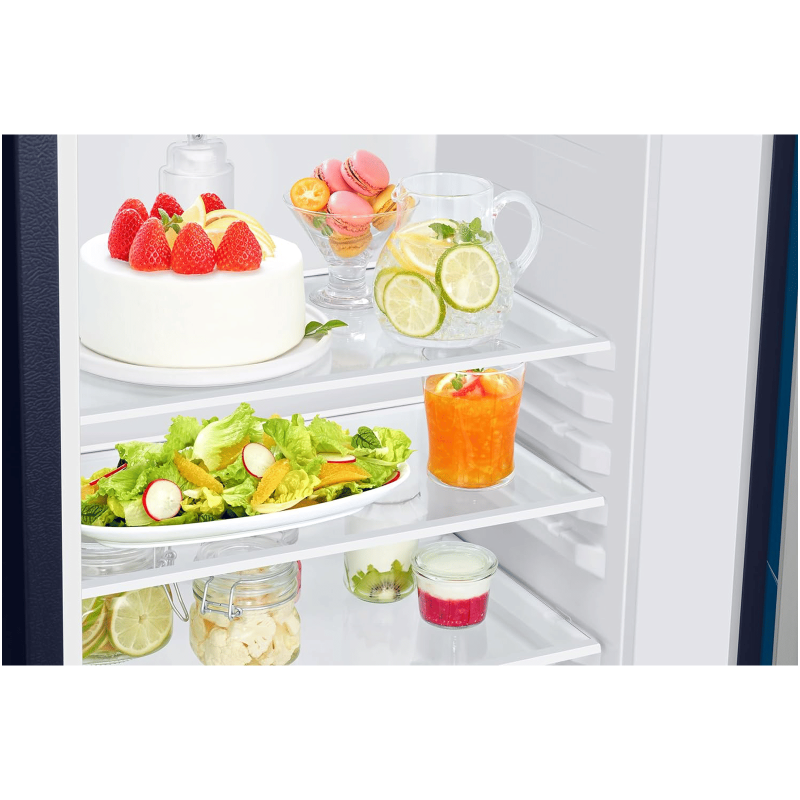 SAMSUNG Digi-Touch Cool 215 Litres 3 Star Direct Cool Single Door Refrigerator with Anti Bacterial Gasket (RR23D2E23UZ/HL, Midnight Blossom Blue)_5